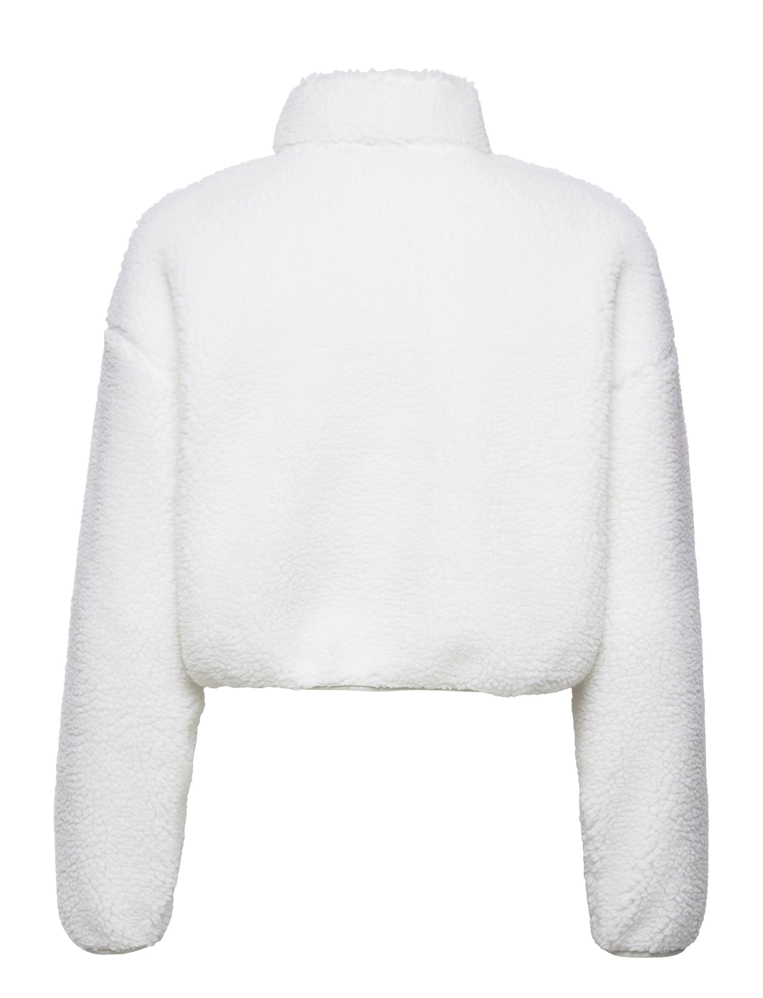 VANS - WARM-UP SHERPA HALF ZIP CROP PO - marshmallow - 1