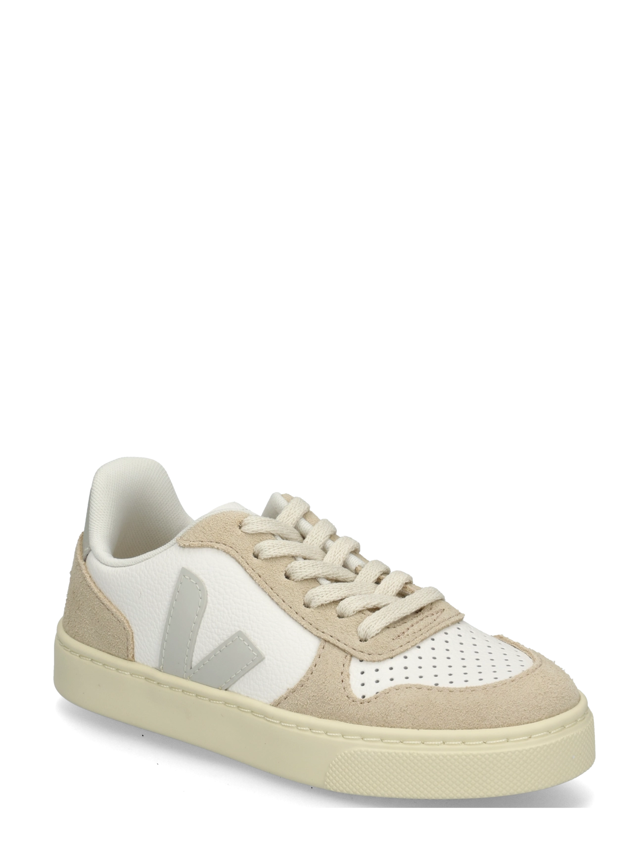 Veja Small V-10 Laces - Låga sneakers - WHITE_NATURAL_ALMOND / white
