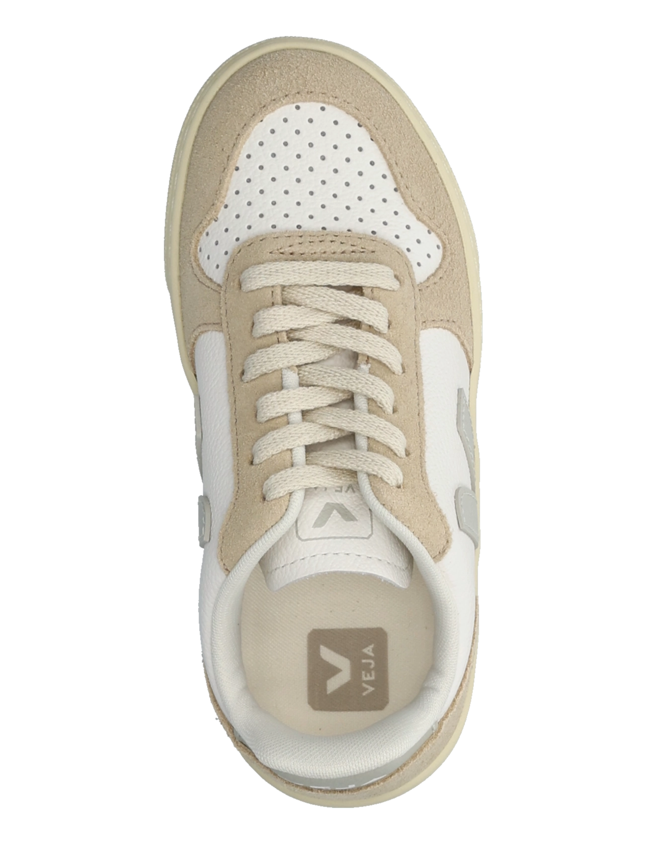 Veja - Small V-10 Laces - låga sneakers - white_natural_almond - 3