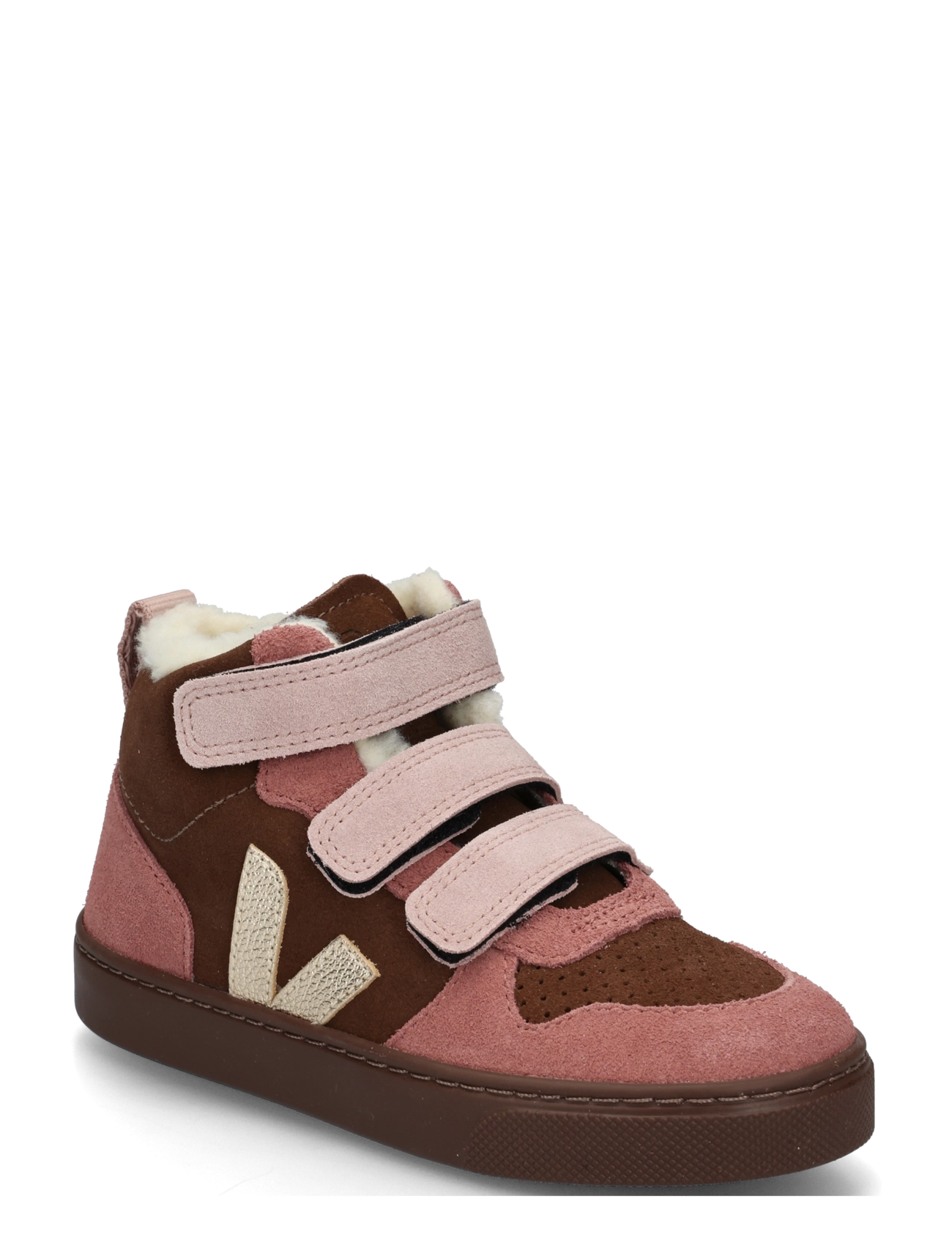 Veja Small V-10 Mid Winter - Høje sneakers - WALNUT_PLATINE_BARK / brown
