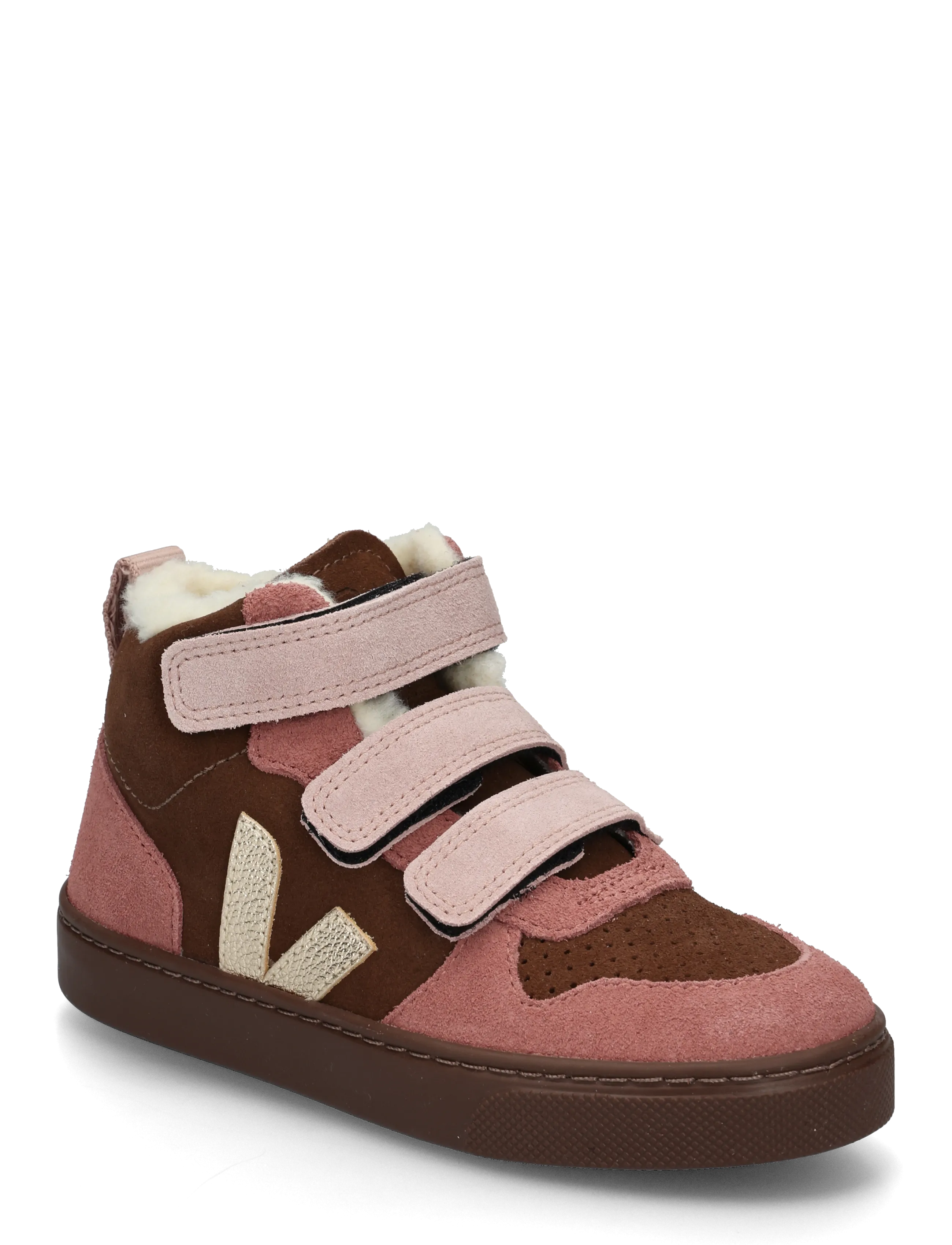 Veja Small V-10 Mid Winter - Schuhe - WALNUT_PLATINE_BARK / brown