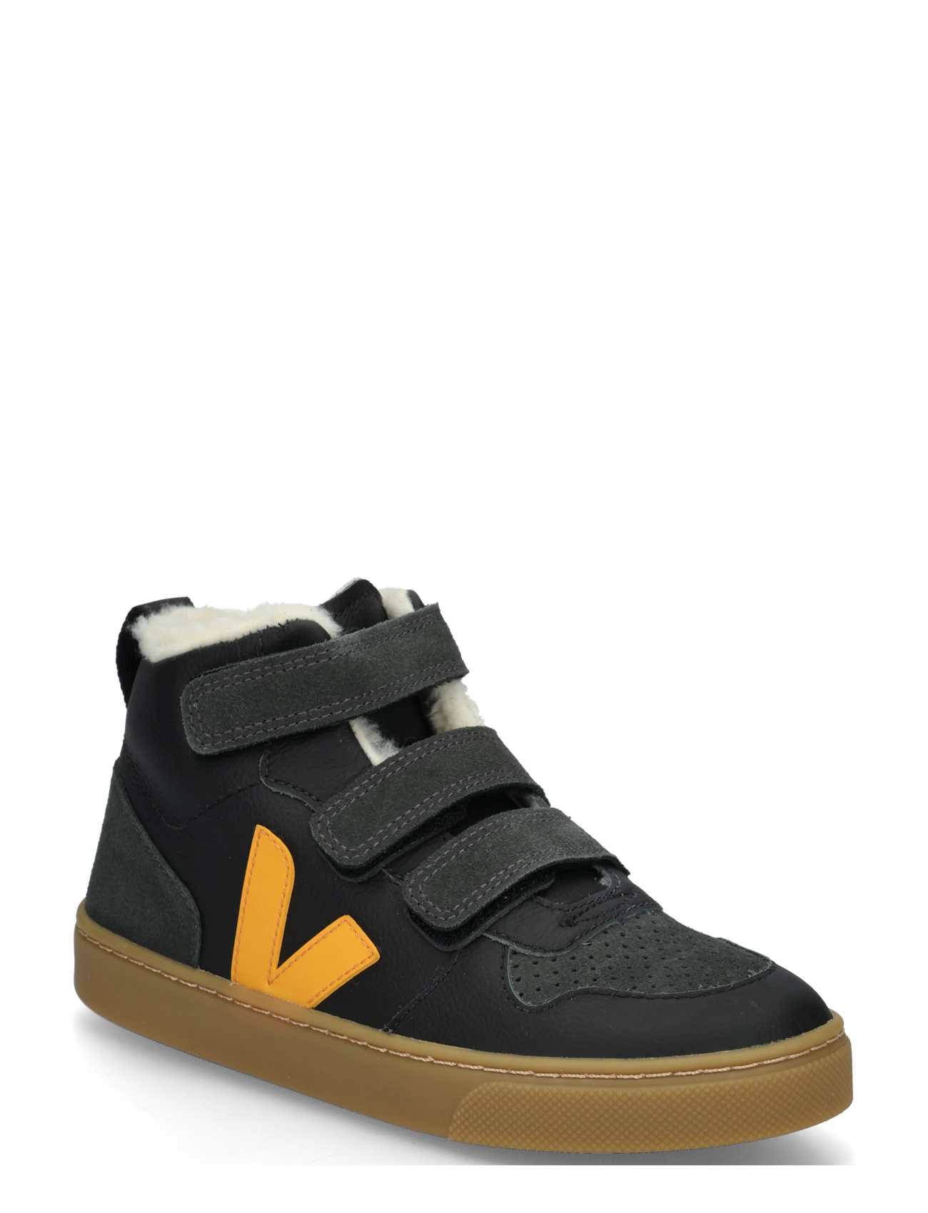 Veja Small V-10 Mid Winter - Shoes - BLACK_OURO_GRAFITE / black