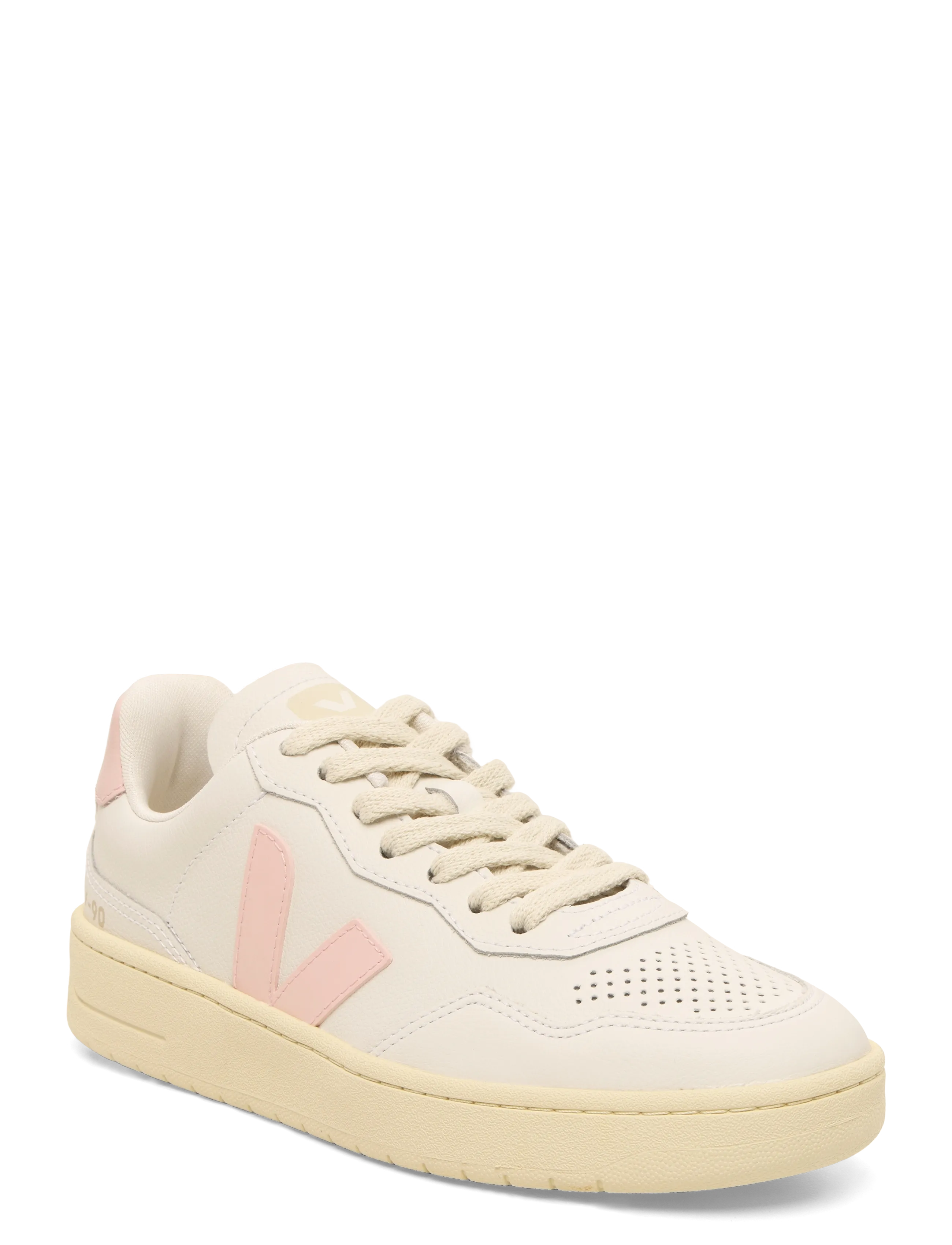 Veja V-90 LEATHER - Sneakers - WHITE PETALE / white