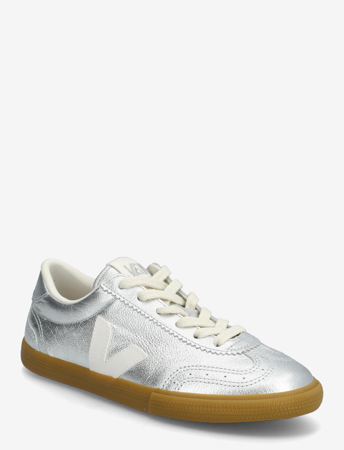 Veja - Volley - lágir strigaskór - silver_white_natural - 0