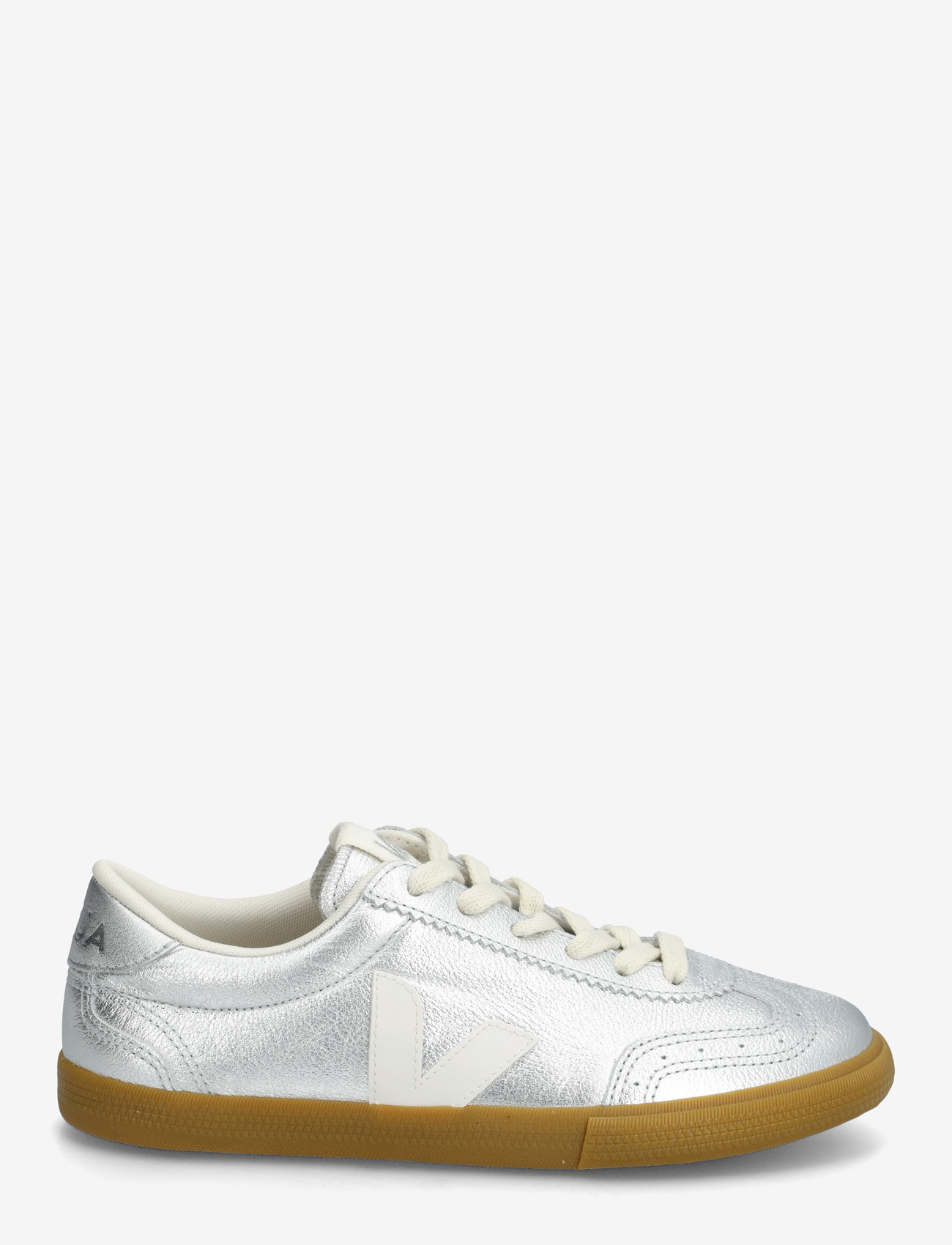 Veja - Volley - lágir strigaskór - silver_white_natural - 1