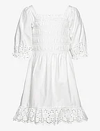 VMCAITLYN 2/4 SMOCK DRESS WVN GIRL - BRIGHT WHITE