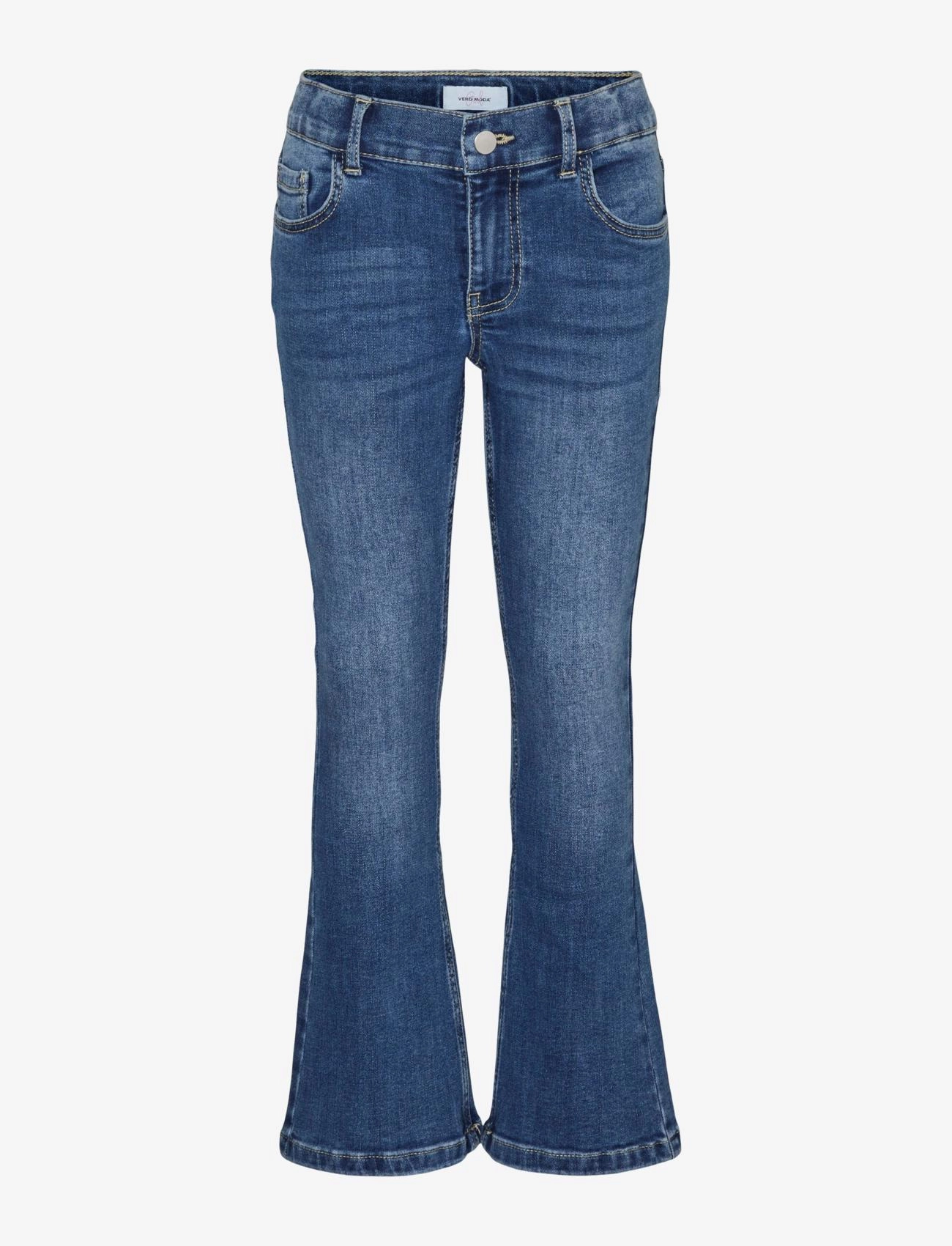 Vero Moda Girl VMRIVER FLAR DNM JNS VI3336 GA GIRL NOOS - Bootcut jeans - MEDIUM BLUE DENIM / blue