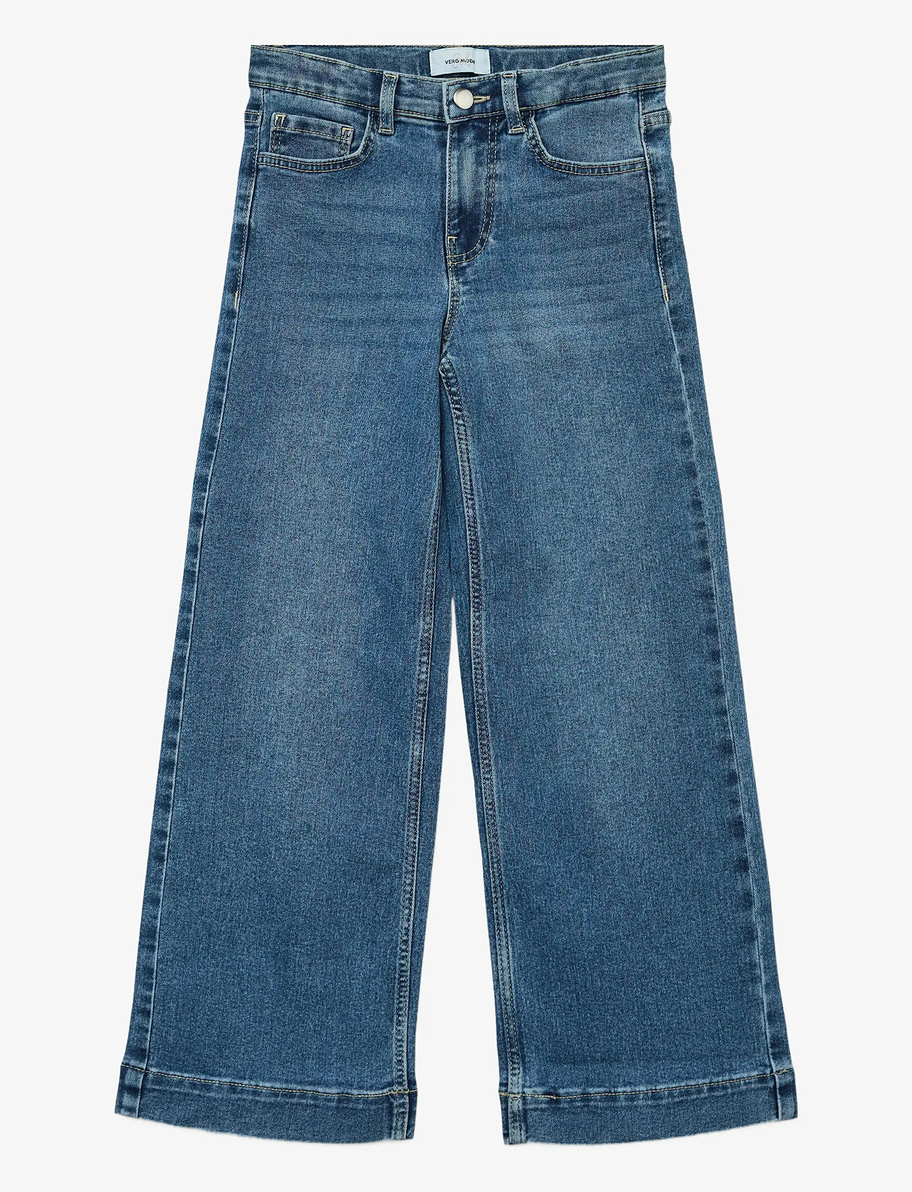 Vero Moda Girl - VMDAISY WIDE DENIM JNS MIX GIRL NOOS - bootcut jeans - medium blue denim - 1