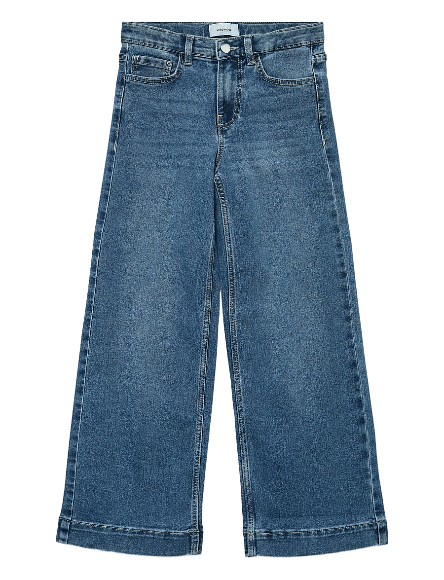 Vero Moda Girl - VMDAISY WIDE DENIM JNS MIX GIRL NOOS - jeans bootcut - medium blue denim - 1