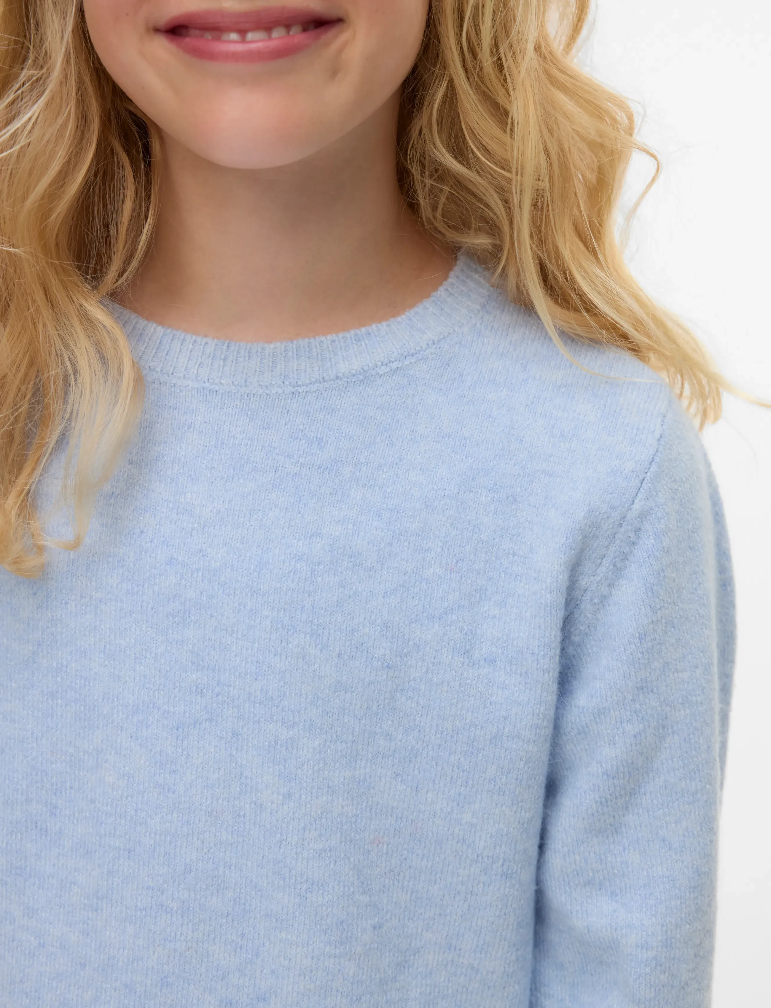 Vero Moda Girl - VMDOFFY LS O-NECK BLOUSE GA NOOS GIRL - džemperiai - brunnera blue - 4