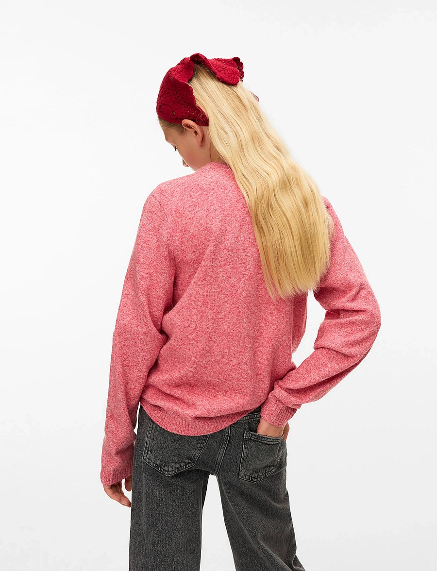 Vero Moda Girl - VMDOFFY LS O-NECK BLOUSE GA NOOS GIRL - pullover - holly berry - 2