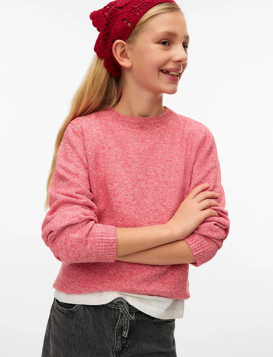 Vero Moda Girl - VMDOFFY LS O-NECK BLOUSE GA NOOS GIRL - pullover - holly berry - 3