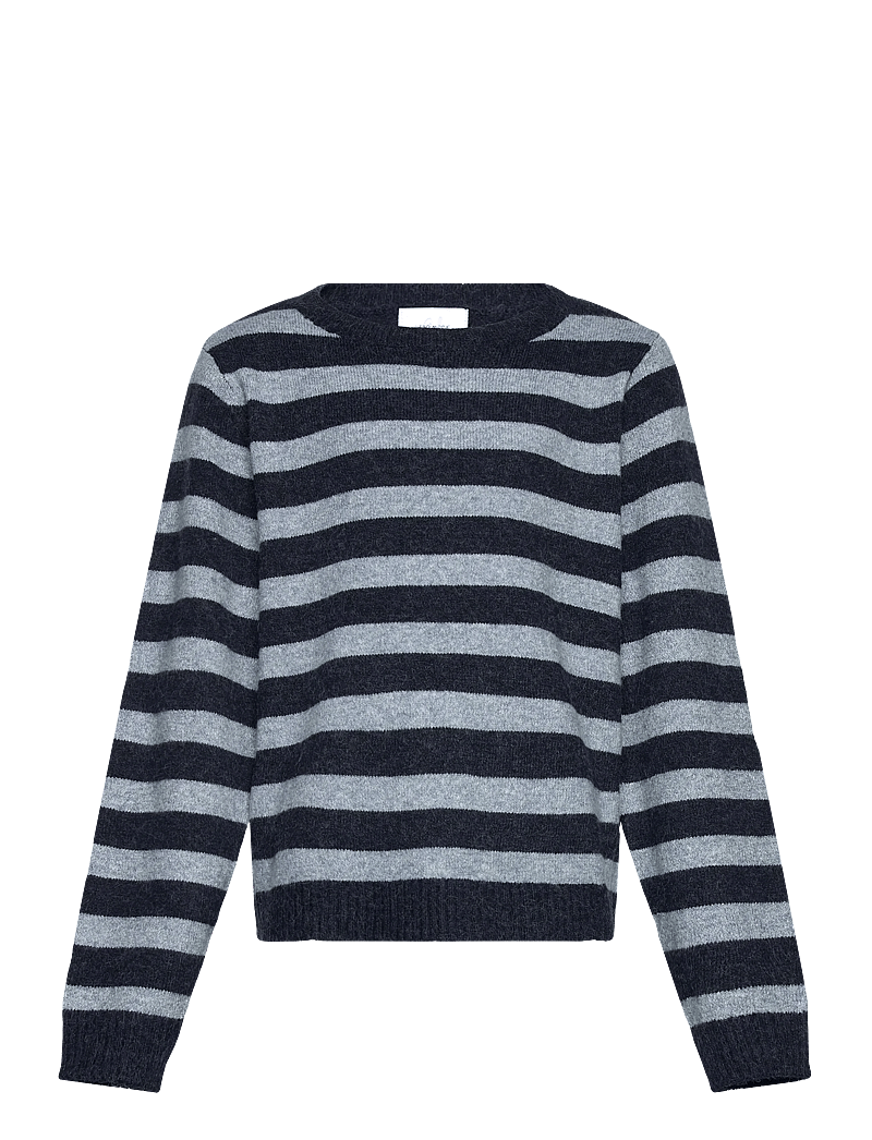 Vero Moda Girl - VMDOFFY LS O-NECK BLOUSE GA NOOS GIRL - stickade tröjor - navy blazer - 0