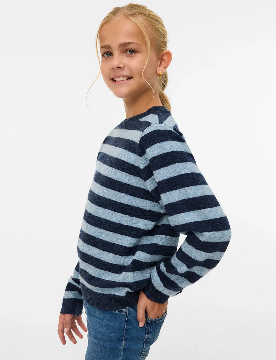 Vero Moda Girl - VMDOFFY LS O-NECK BLOUSE GA NOOS GIRL - pullover - navy blazer - 5