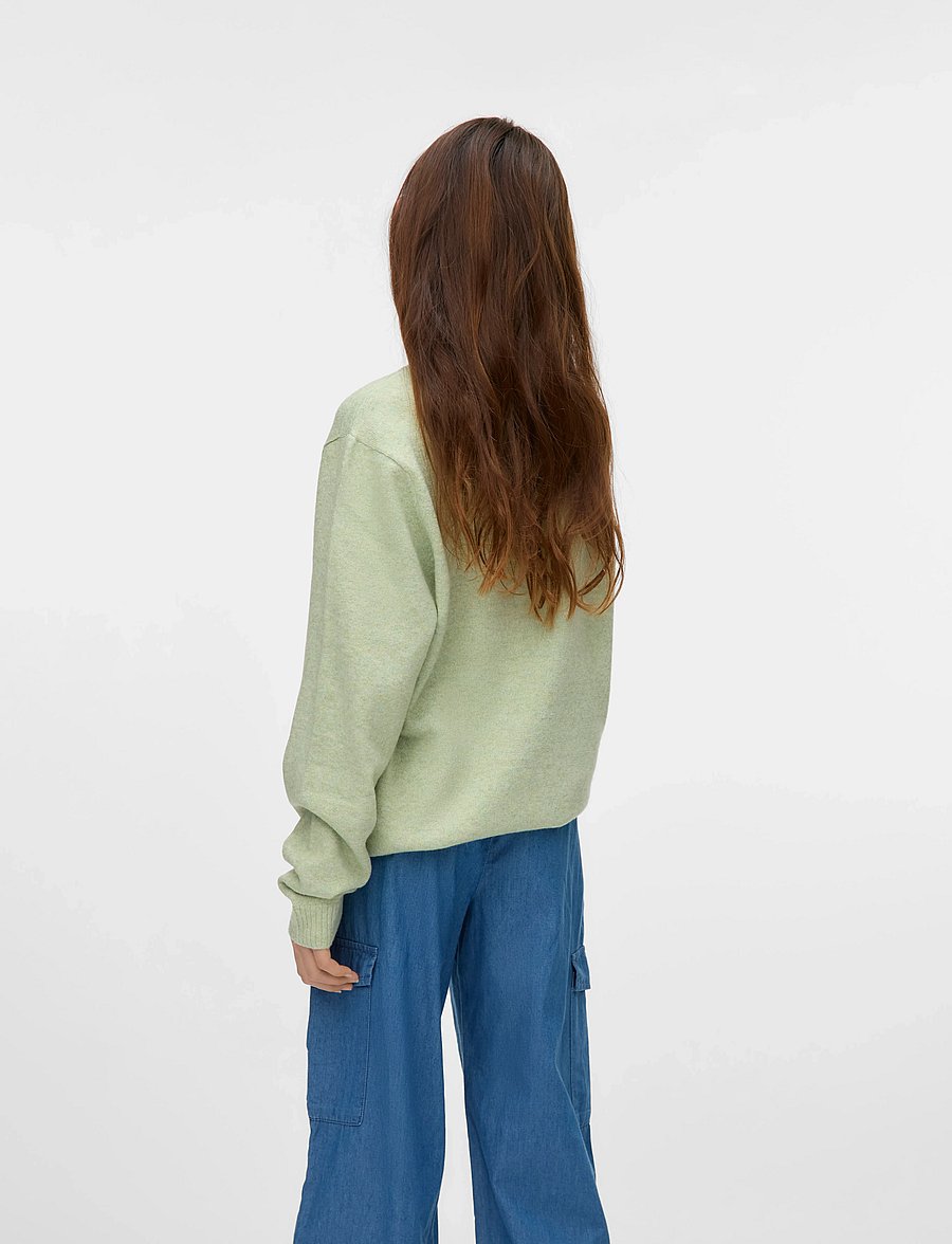 Vero Moda Girl - VMDOFFY LS O-NECK BLOUSE GA NOOS GIRL - trøjer - reseda - 2