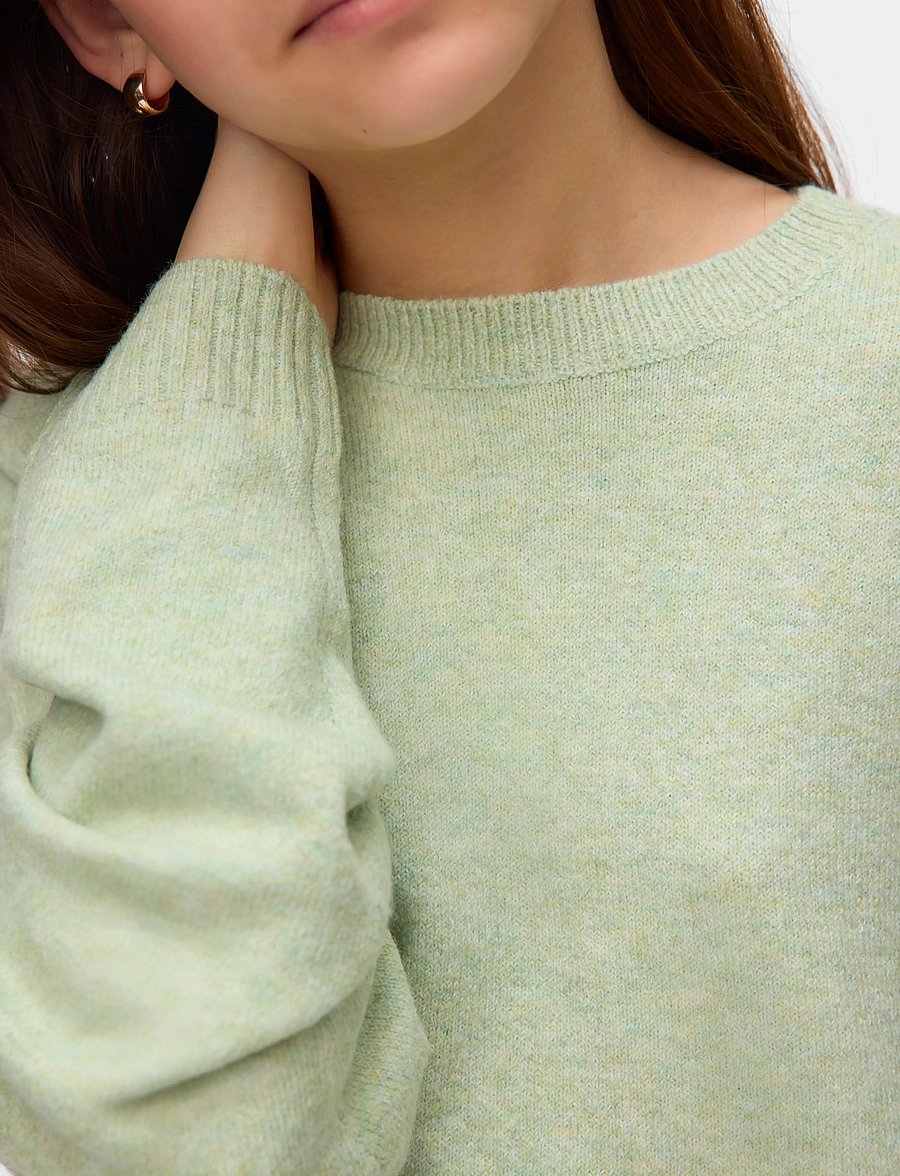 Vero Moda Girl - VMDOFFY LS O-NECK BLOUSE GA NOOS GIRL - trøjer - reseda - 3