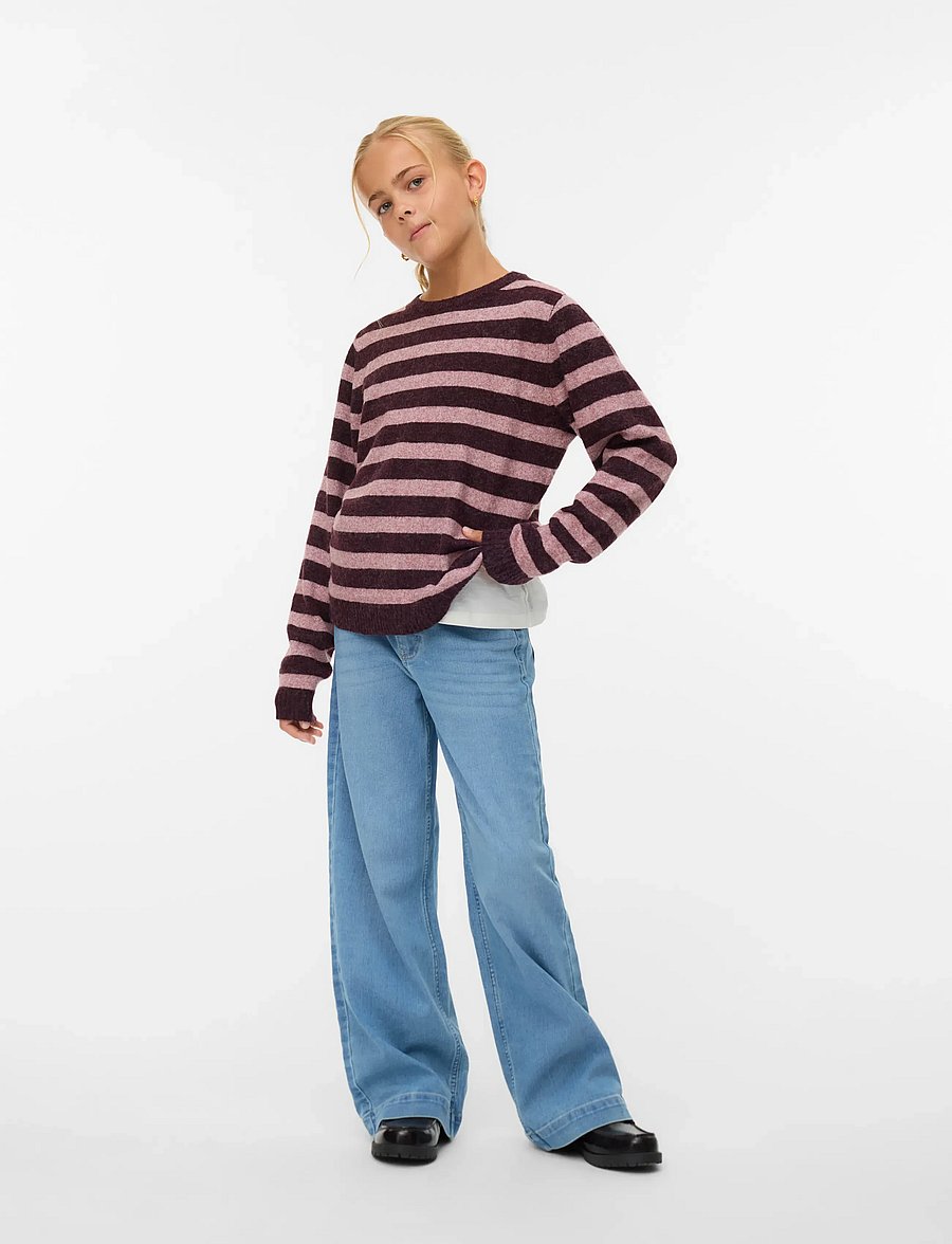 Vero Moda Girl - VMDOFFY LS O-NECK BLOUSE GA NOOS GIRL - pullover - winetasting - 0