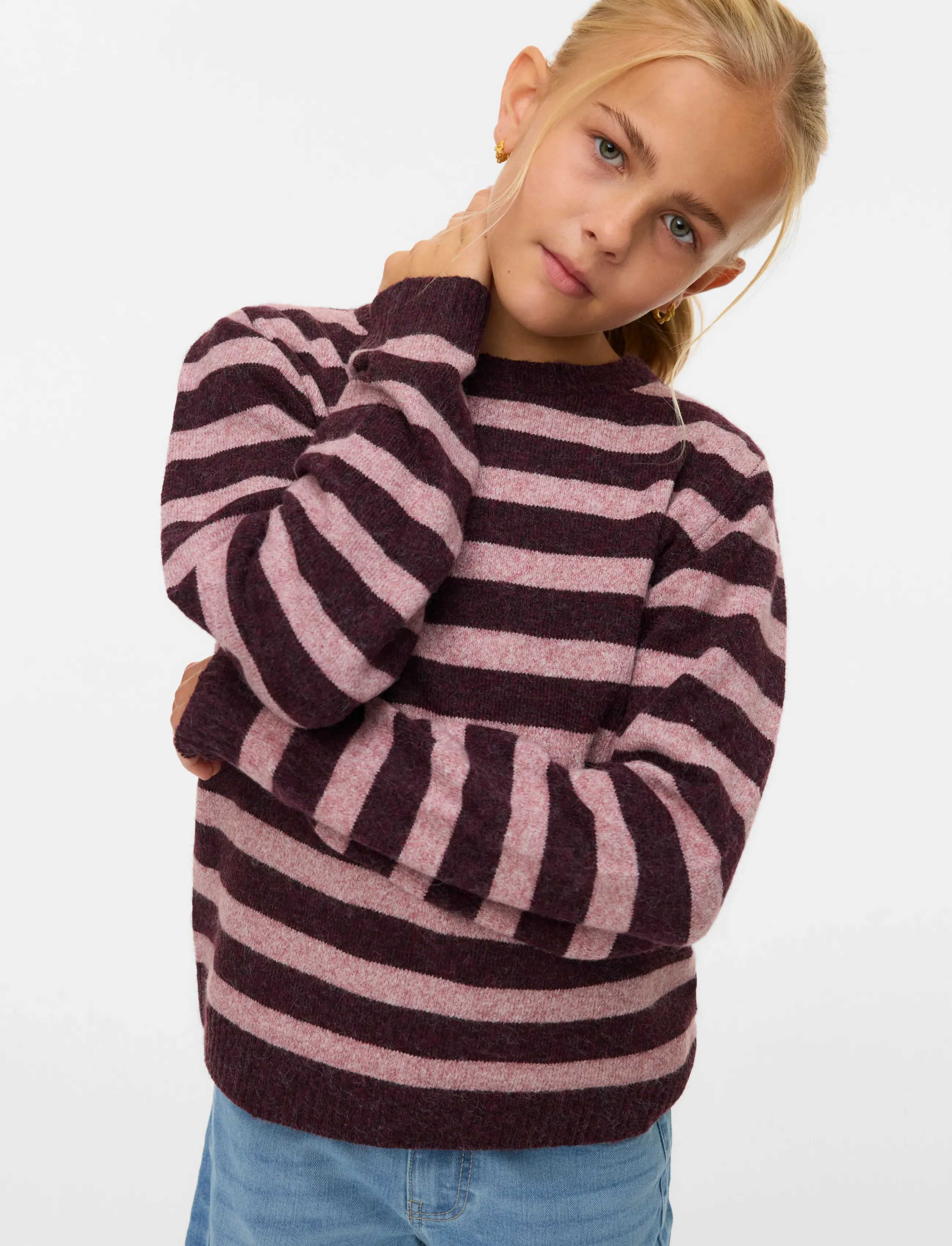 Vero Moda Girl - VMDOFFY LS O-NECK BLOUSE GA NOOS GIRL - pullover - winetasting - 4