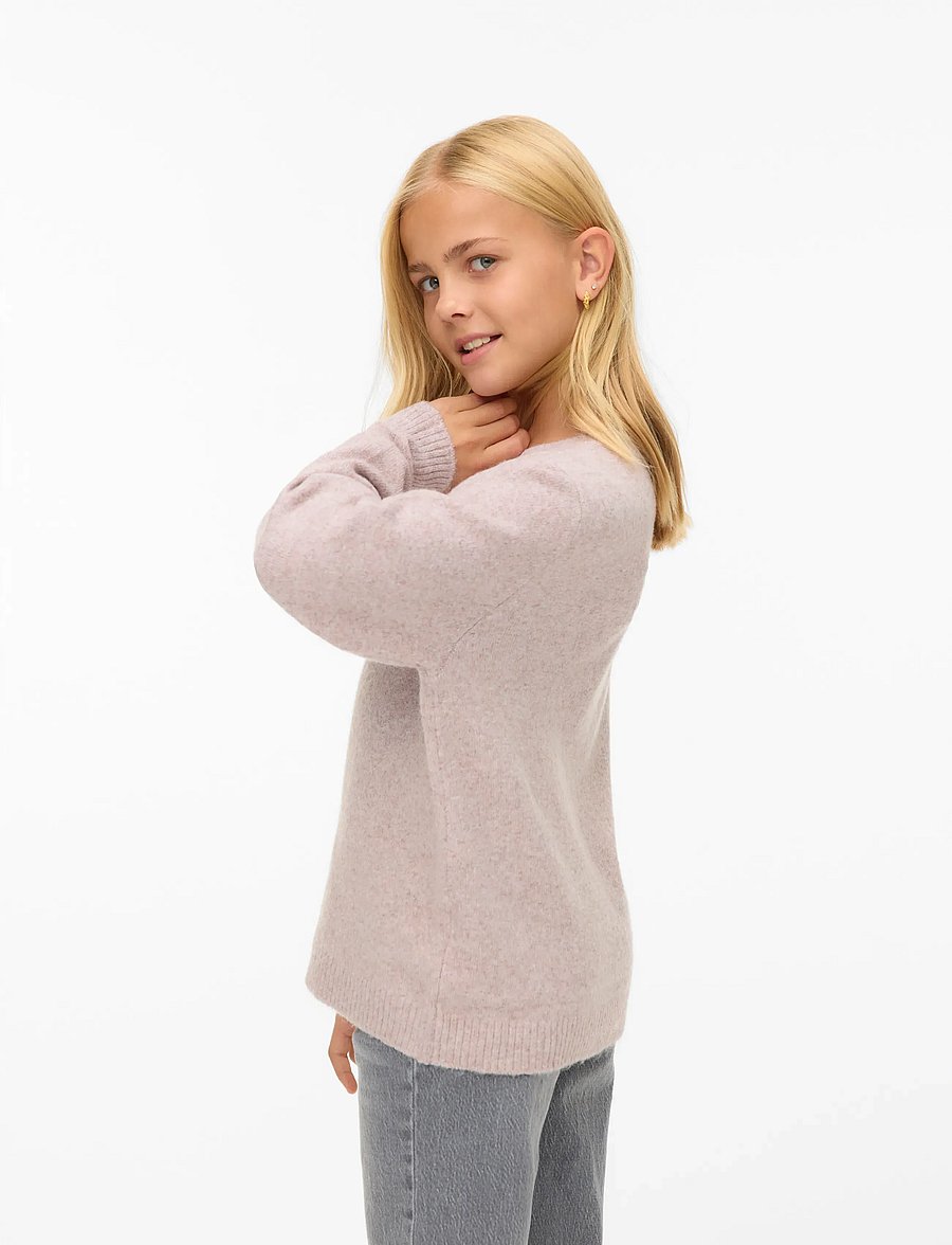 Vero Moda Girl - VMDOFFY LS O-NECK BLOUSE GA NOOS GIRL - pulls - woodrose - 3