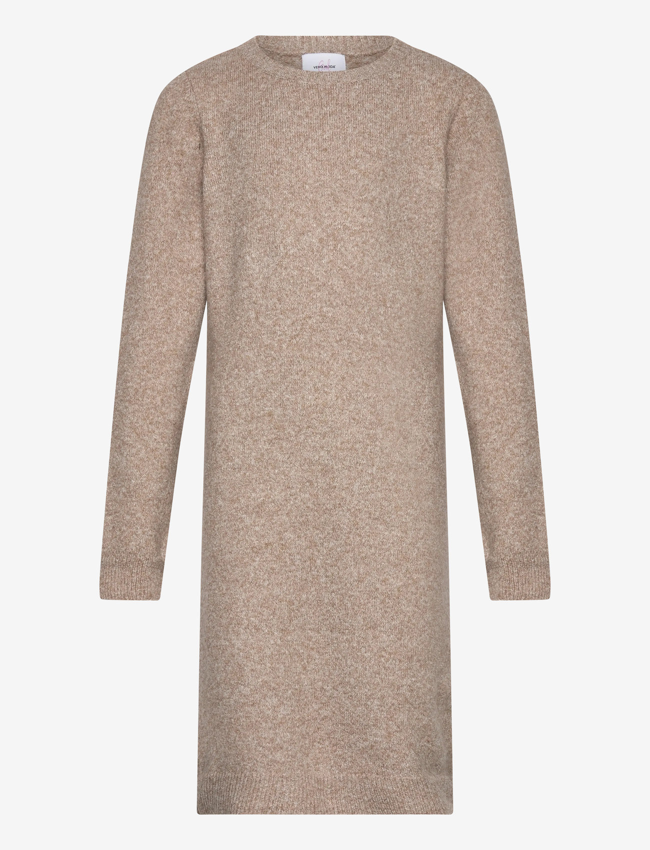 Vero Moda Girl - VMDOFFY LS O-NECK DRESS GA GIRL NOOS - långärmade vardagsklänningar - sepia tint - 0