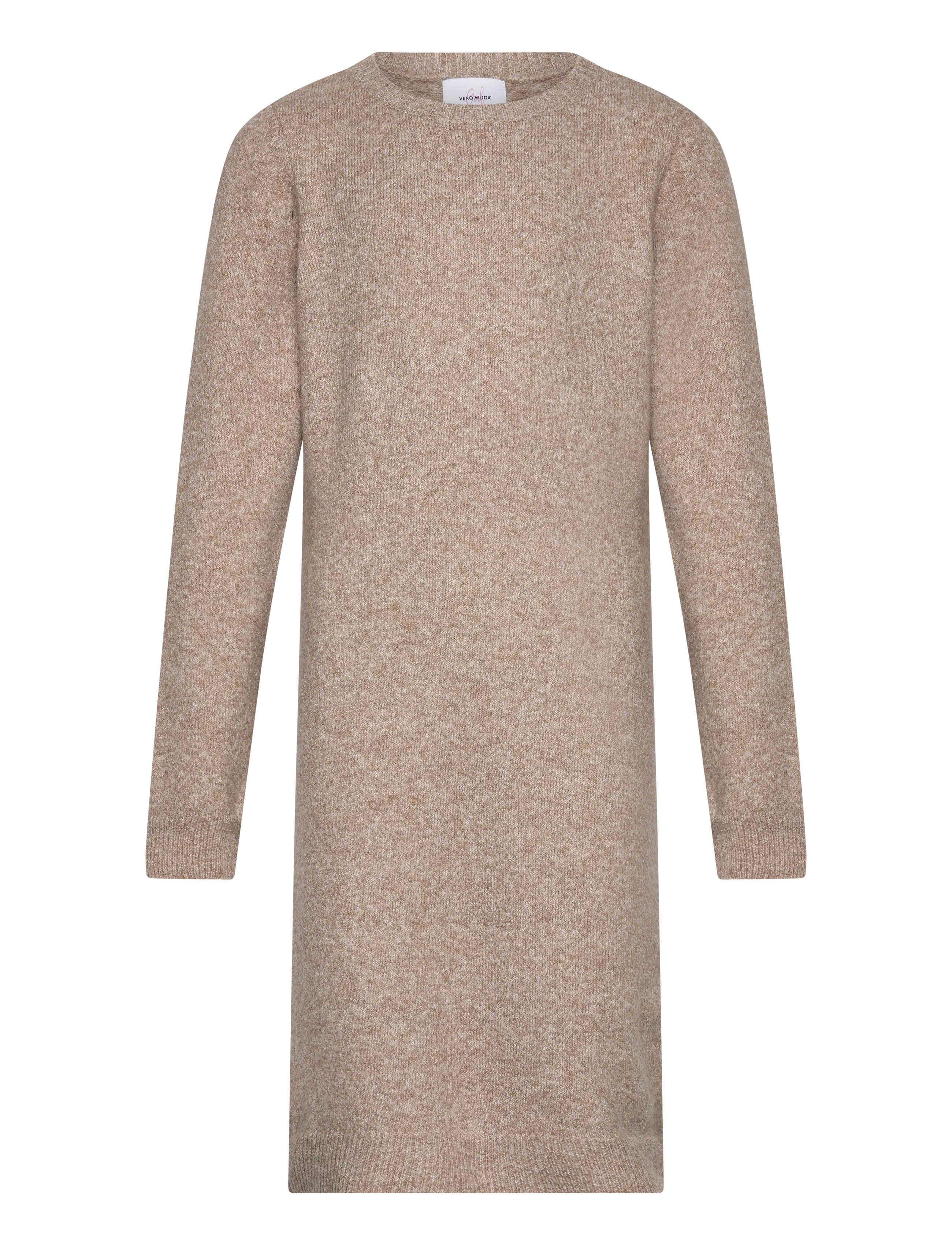 Vero Moda Girl VMDOFFY LS O-NECK DRESS GA GIRL NOOS - 4 for 3 - SEPIA TINT / beige