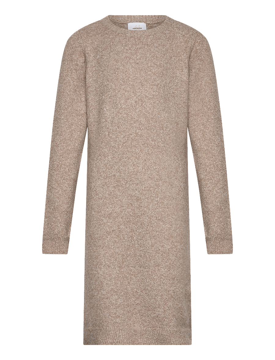 Vero Moda Girl - VMDOFFY LS O-NECK DRESS GA GIRL NOOS - robes décontractées à manches longues - sepia tint - 0