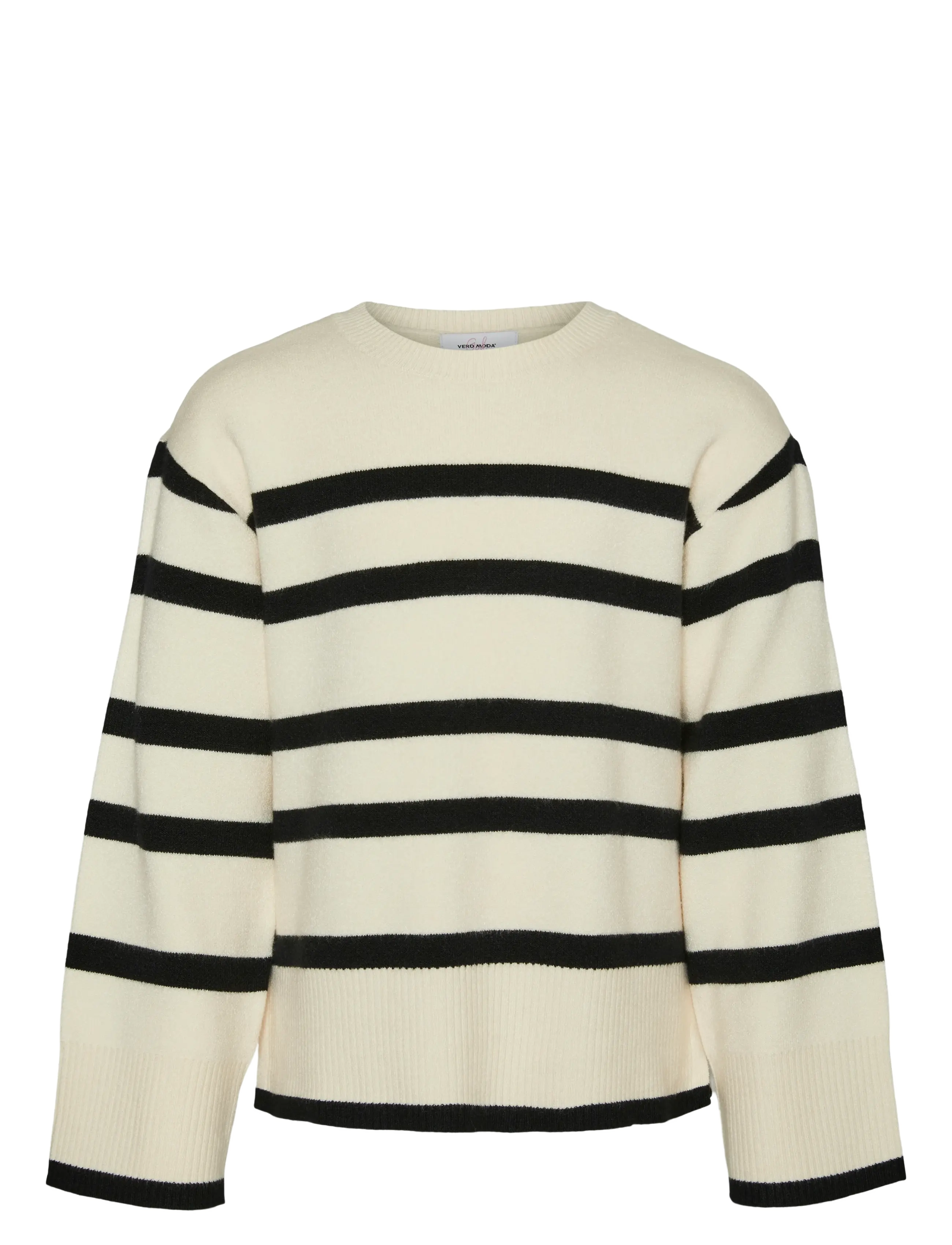 Vero Moda Girl VMSABA LS O-NECK PULLOVER GA GIRL NOOS - Tøj - BIRCH / cream