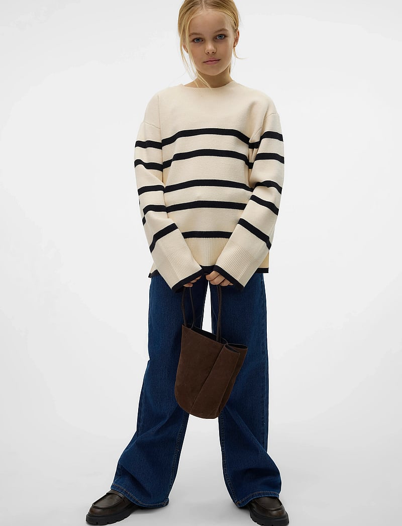 Vero Moda Girl - VMSABA LS O-NECK PULLOVER GA GIRL NOOS - trøjer - birch - 0