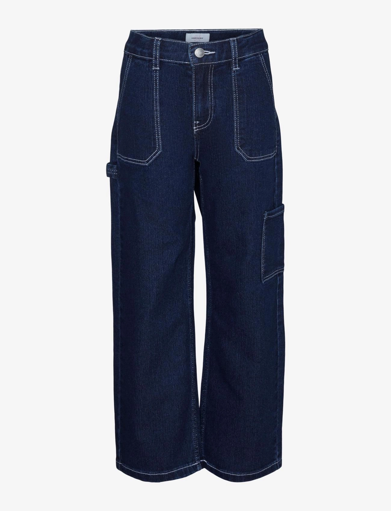 VMAMBER STRA CARGO DNM JEANS VI3396 GIRL - DARK BLUE DENIM
