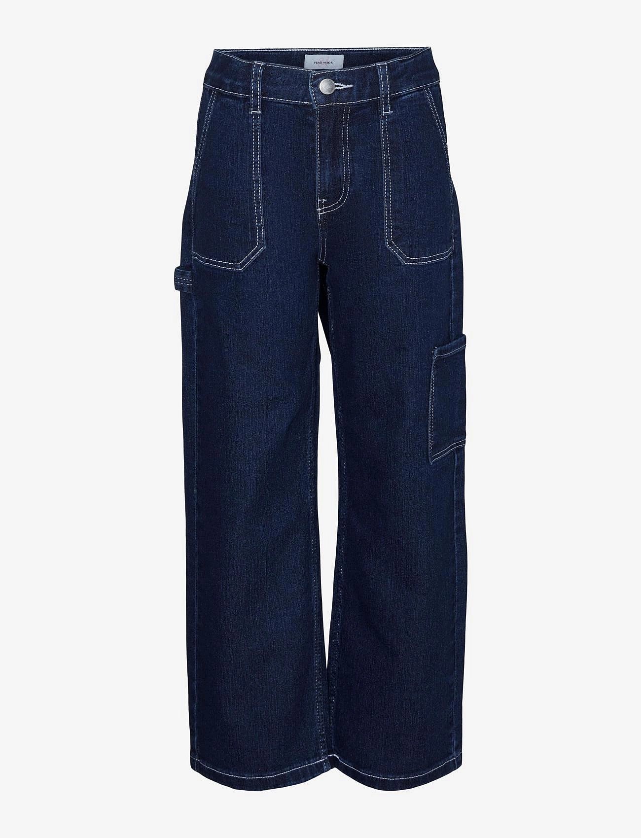VMAMBER STRA CARGO DNM JEANS VI3396 GIRL - DARK BLUE DENIM
