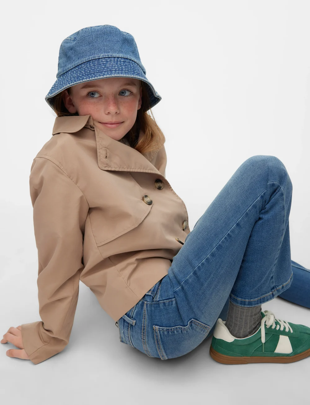Vero Moda Girl - VMZOA TRENCHCOAT GIRL - lichte jassen - silver mink - 4