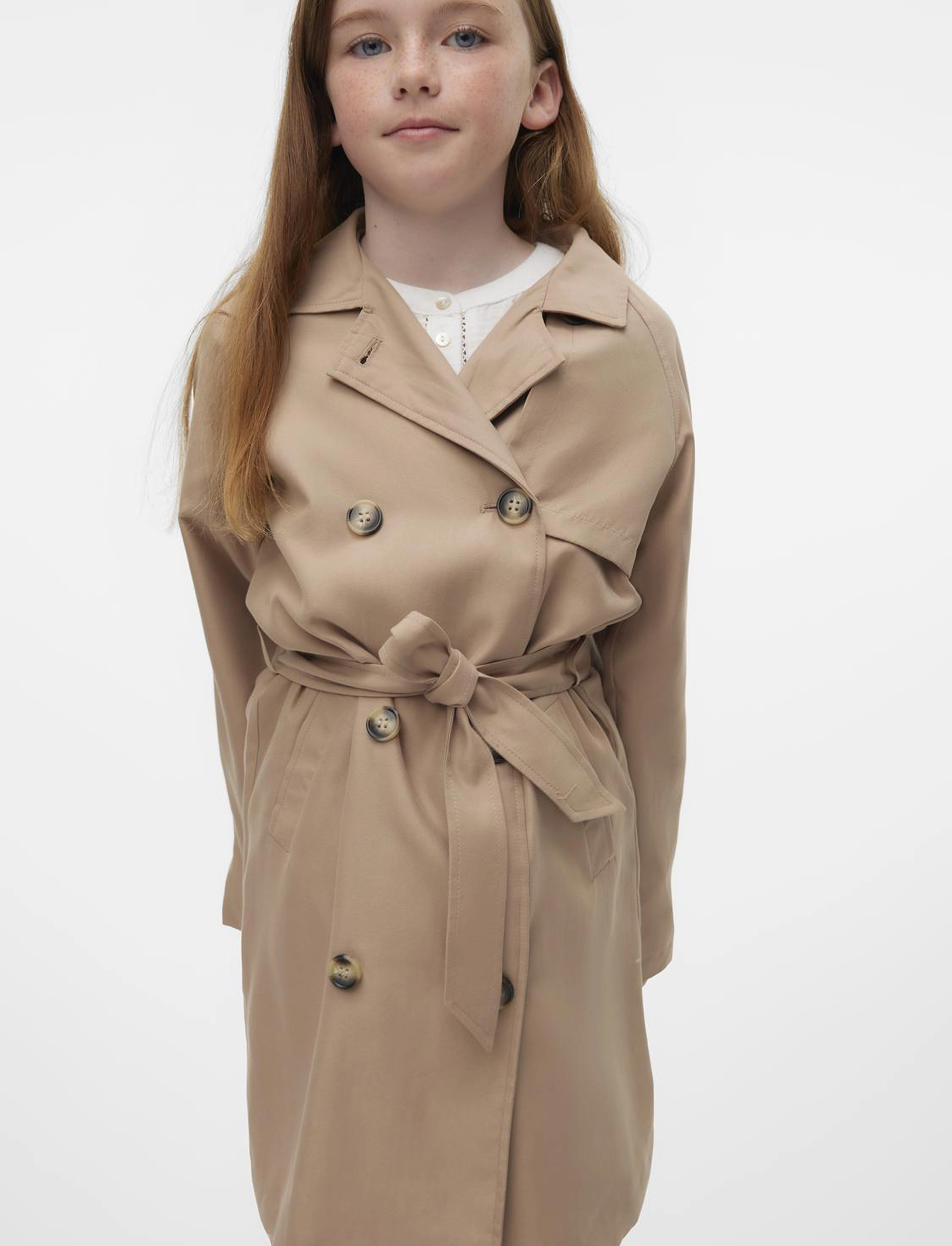 Vero Moda Girl - VMDOREEN LONG TRENCHCOAT GIRL - silver mink - 3