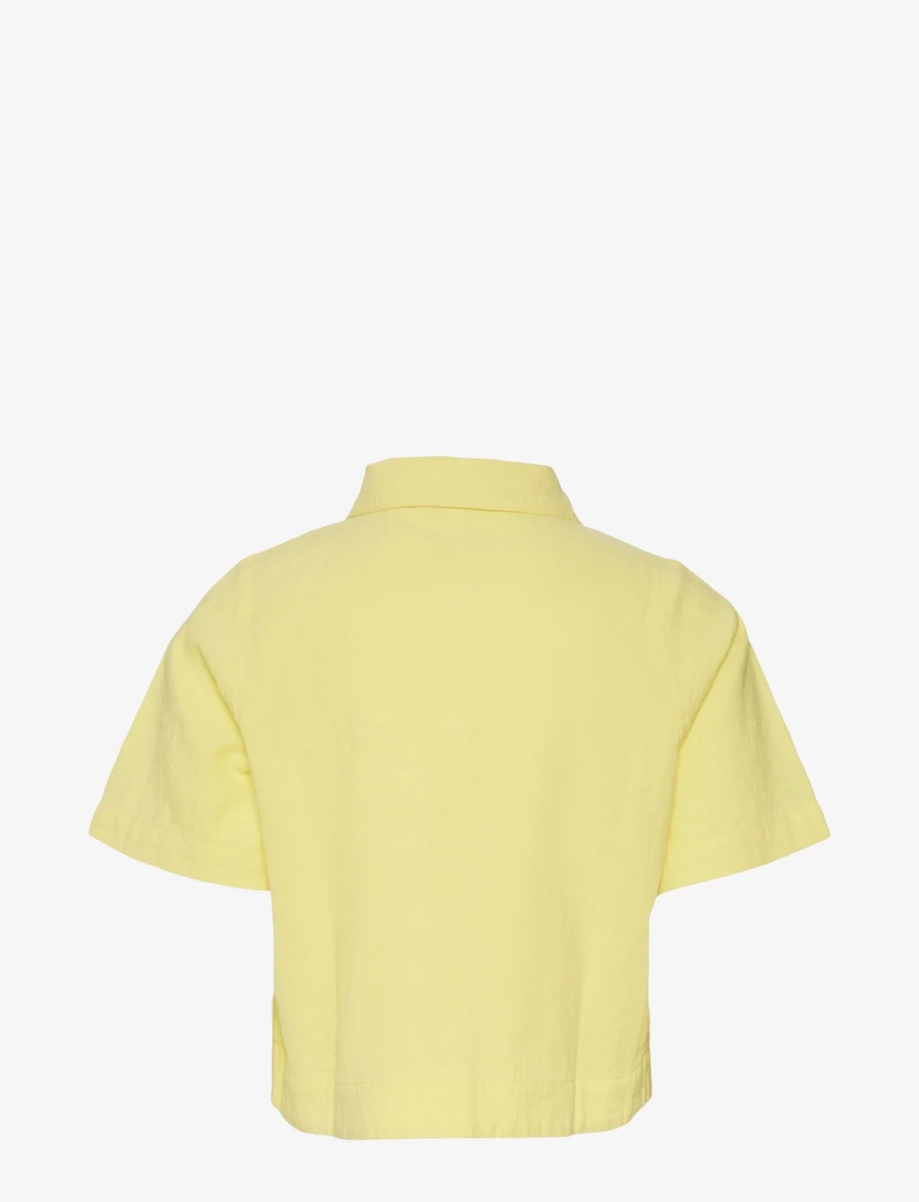 Vero Moda Girl - VMHART SS SHORT SHIRT WVN GIRL - kortärmade skjortor - lemon zest - 1