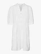 VMNATALI 2/4 LACE SHORT DRESS WVN GIRL - SNOW WHITE