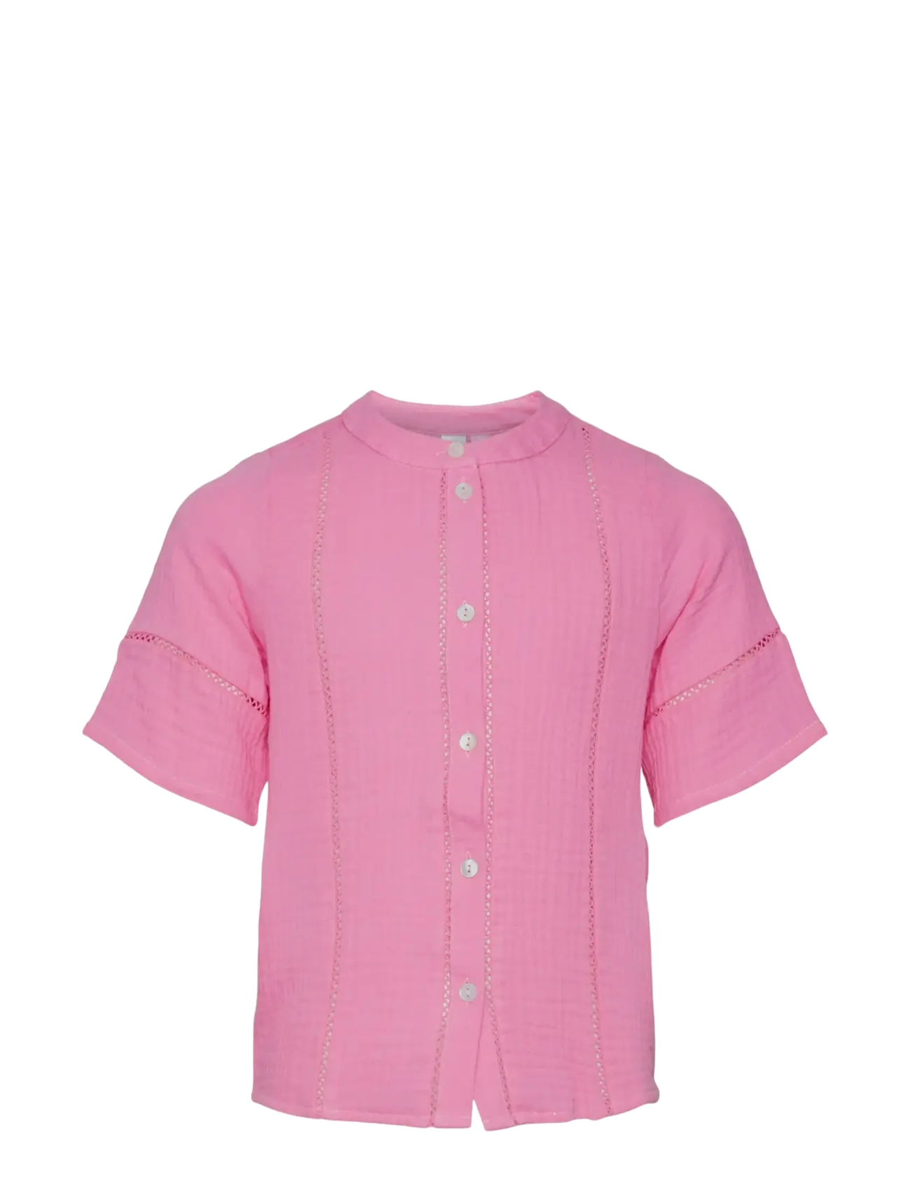 Vero Moda Girl - VMNATALI 2/4 LACE SHORT TOP WVN GIRL - pink cosmos - 1