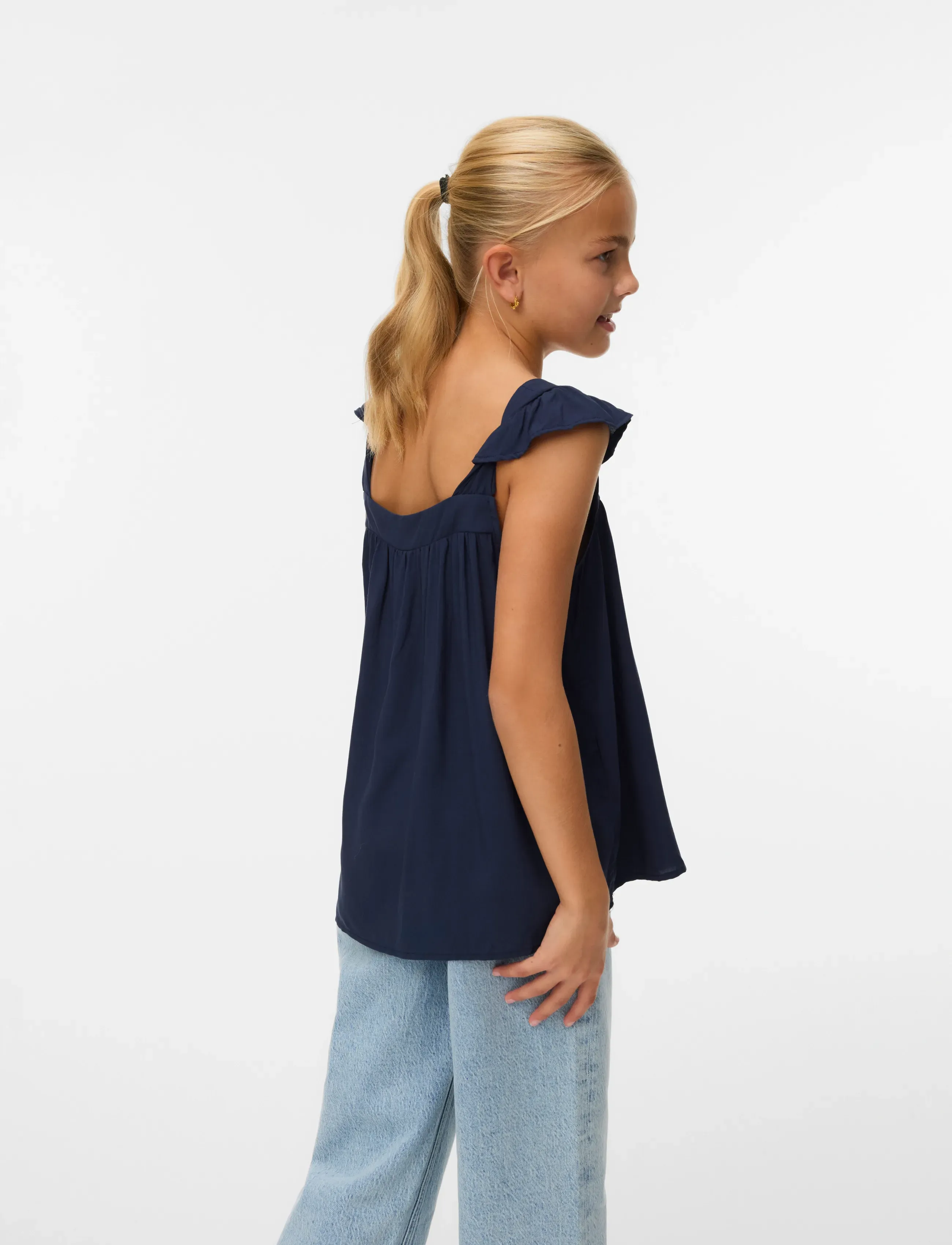 Vero Moda Girl - VMRUSK SS TOP WVN GIRL - navy blazer - 3