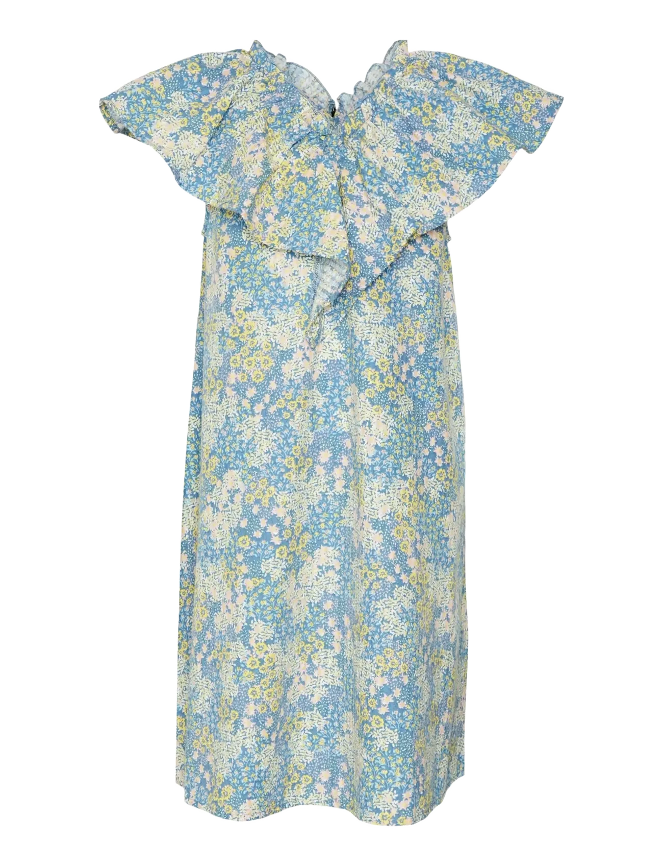 VMFIA RUFFLE SL SHORT DRESS WVN GA GIRL - SNOW WHITE