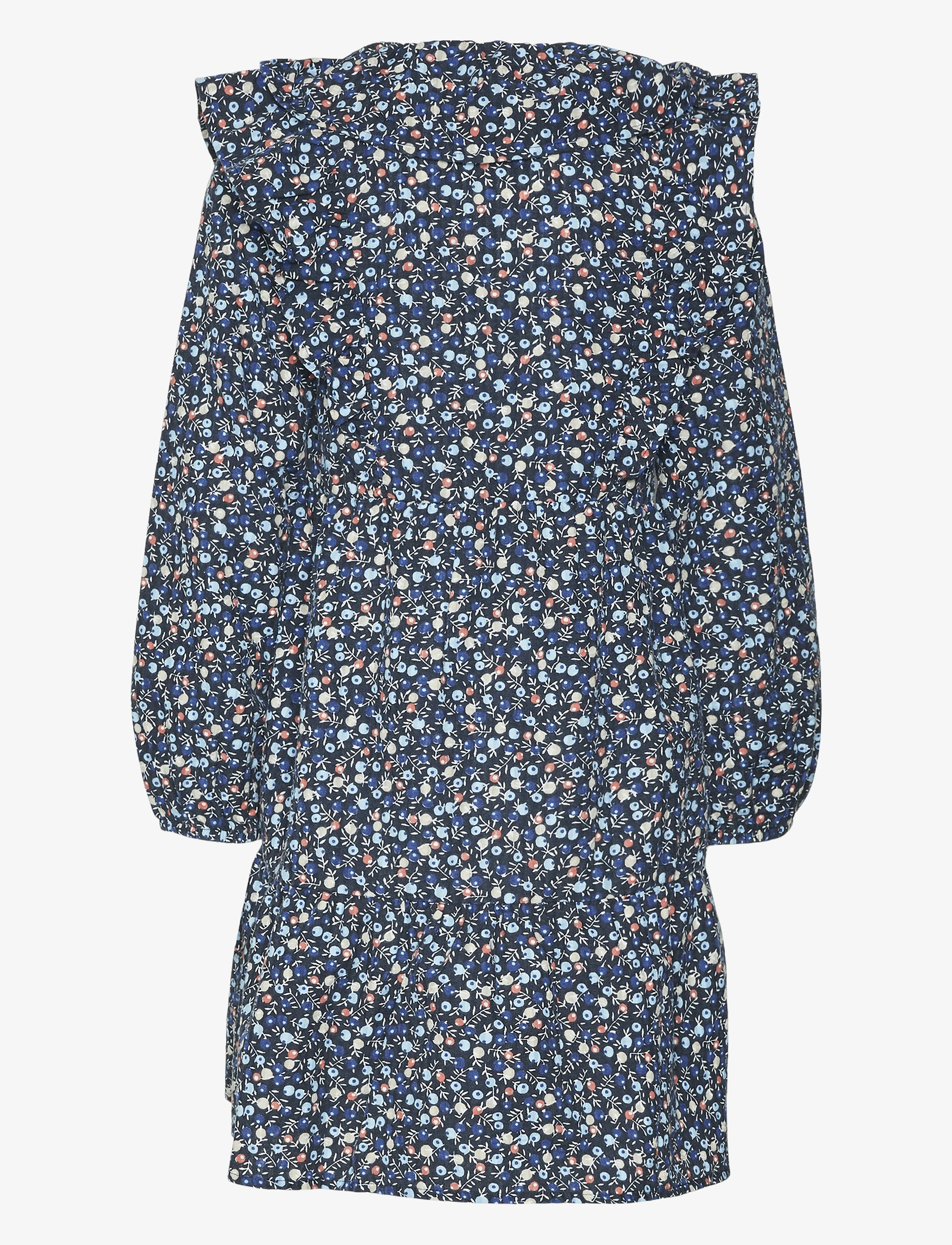Vero Moda Girl - VMFIA LS SHORT V-NECK DRESS WVN GIRL - navy blazer - 1