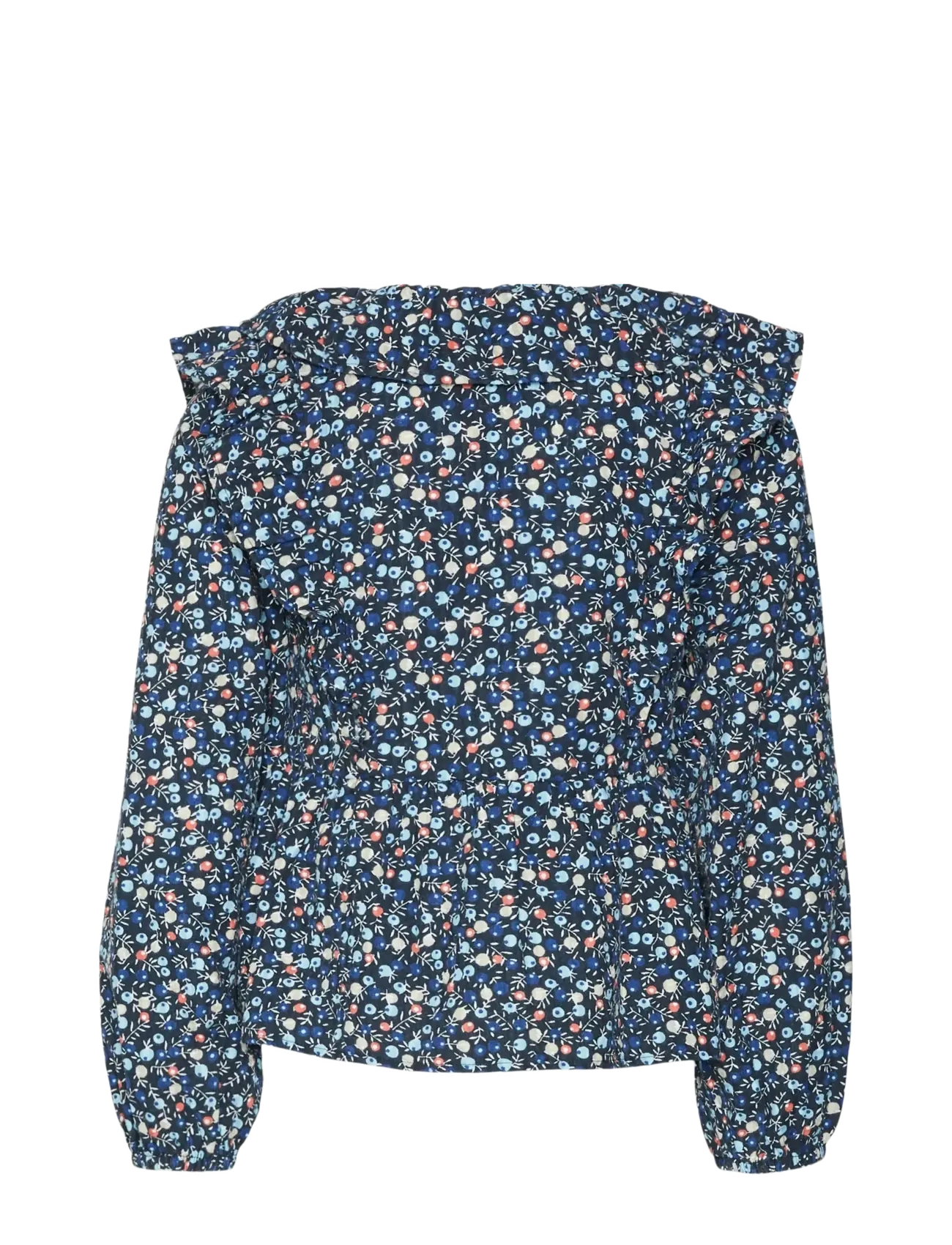 Vero Moda Girl - VMFIA LS V-NECK CROP TOP WVN GIRL - navy blazer - 1
