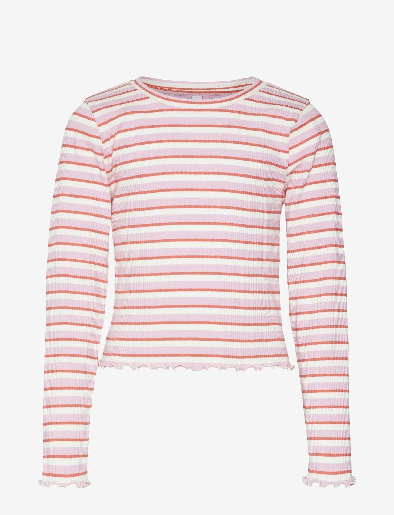 Vero Moda Girl - VMHELLE LS STRIPE TOP JRS GIRL - pitkähihaiset t-paidat - pastel lavender - 0