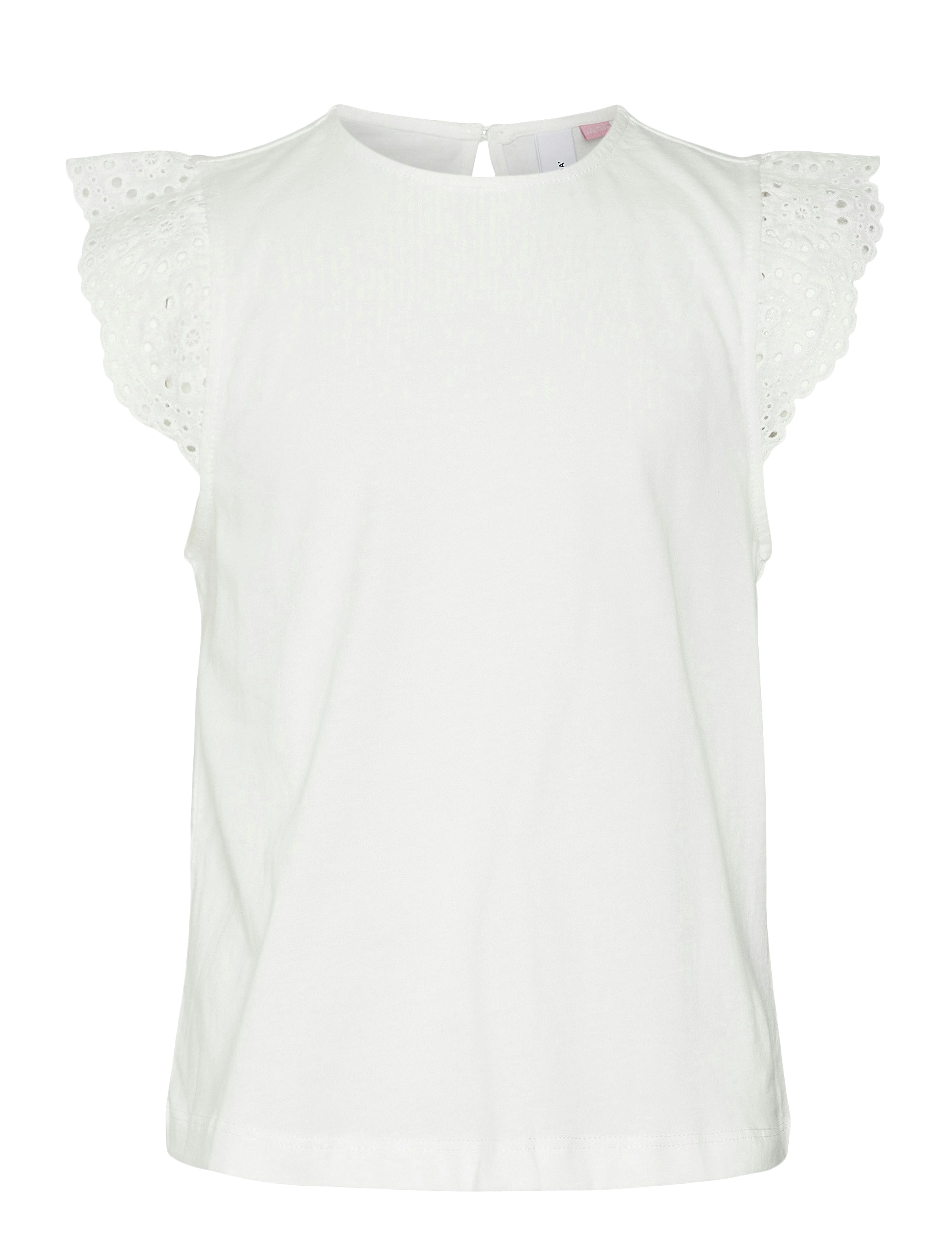 VERO MODA Mädchen Vmemily Sl Gathering Oberteil Jrs Mädchen Noos Weiß - 116 - Kinder