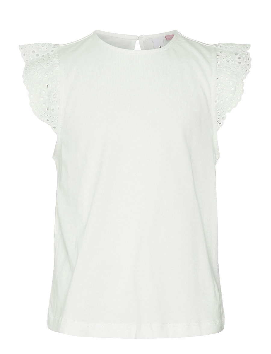 Vero Moda Girl - VMEMILY SL GATHERING TOP JRS GIRL NOOS - chemisiers & tuniques - snow white - 1