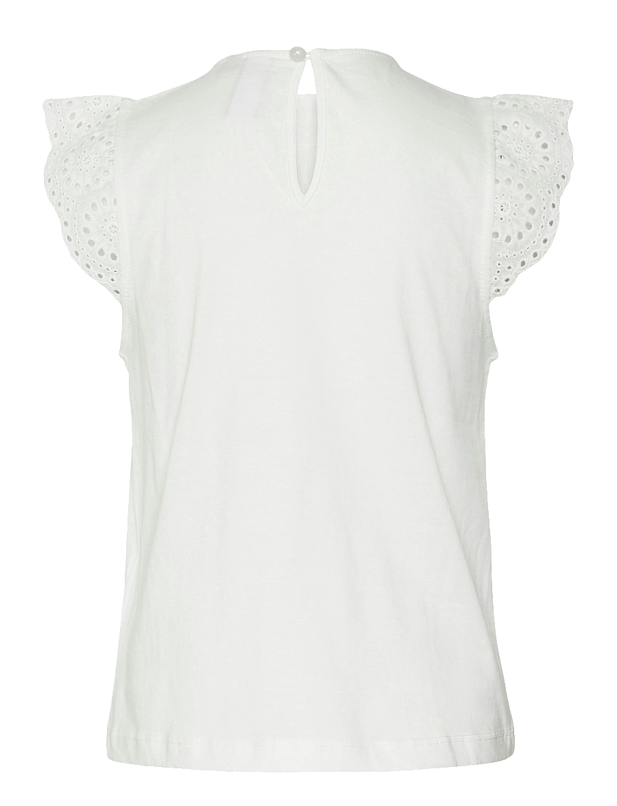 Vero Moda Girl - VMEMILY SL GATHERING TOP JRS GIRL NOOS - chemisiers & tuniques - snow white - 2
