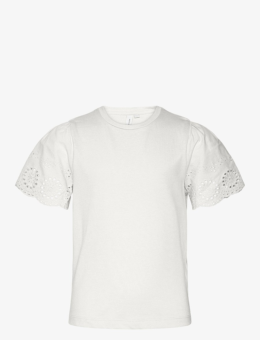 Vero Moda Girl - VMEMILY SS O-NECK TOP JRS GIRL NOOS - t-shirts à manches courtes - snow white - 1