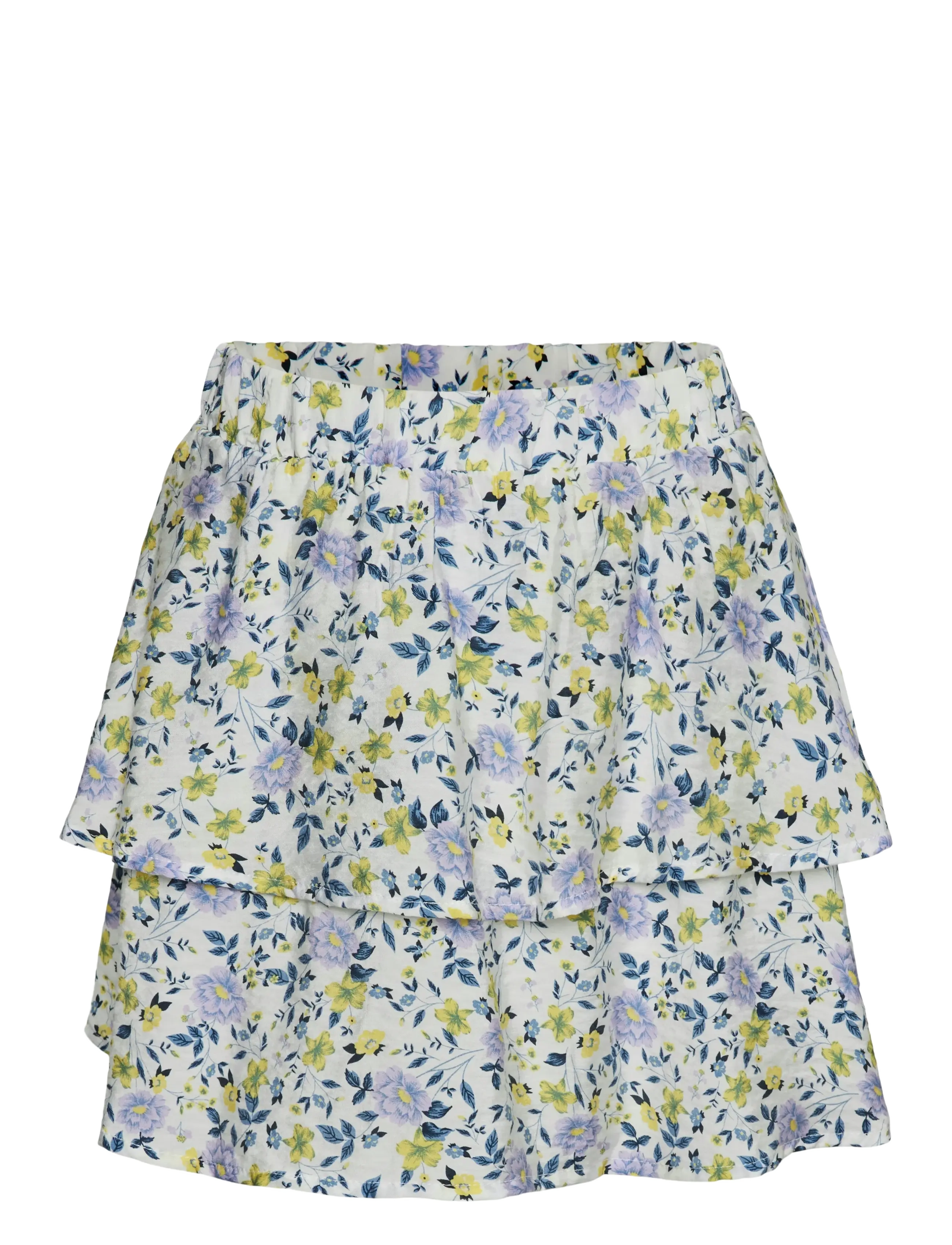 Vero Moda Girl VMIRIS LEA MW SHORT SKIRT WVN GIRL - Lapsed  2-8 aasta - SNOW WHITE / multi