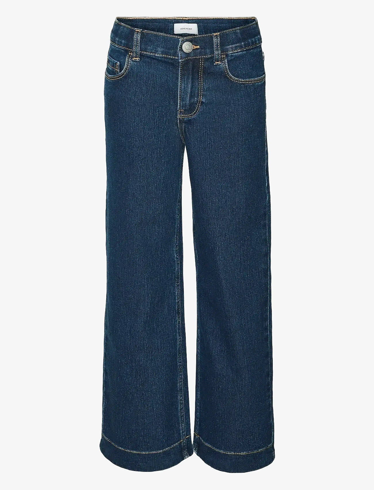 Vero Moda Girl - VMDAISY HR WIDE DNM JNS VI3440 GIRL NOOS - brede jeans - dark blue denim - 0