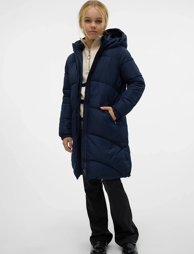 Vero Moda Girl - VMMARY LONG COAT GIRL - vinterjakker - navy blazer - 0