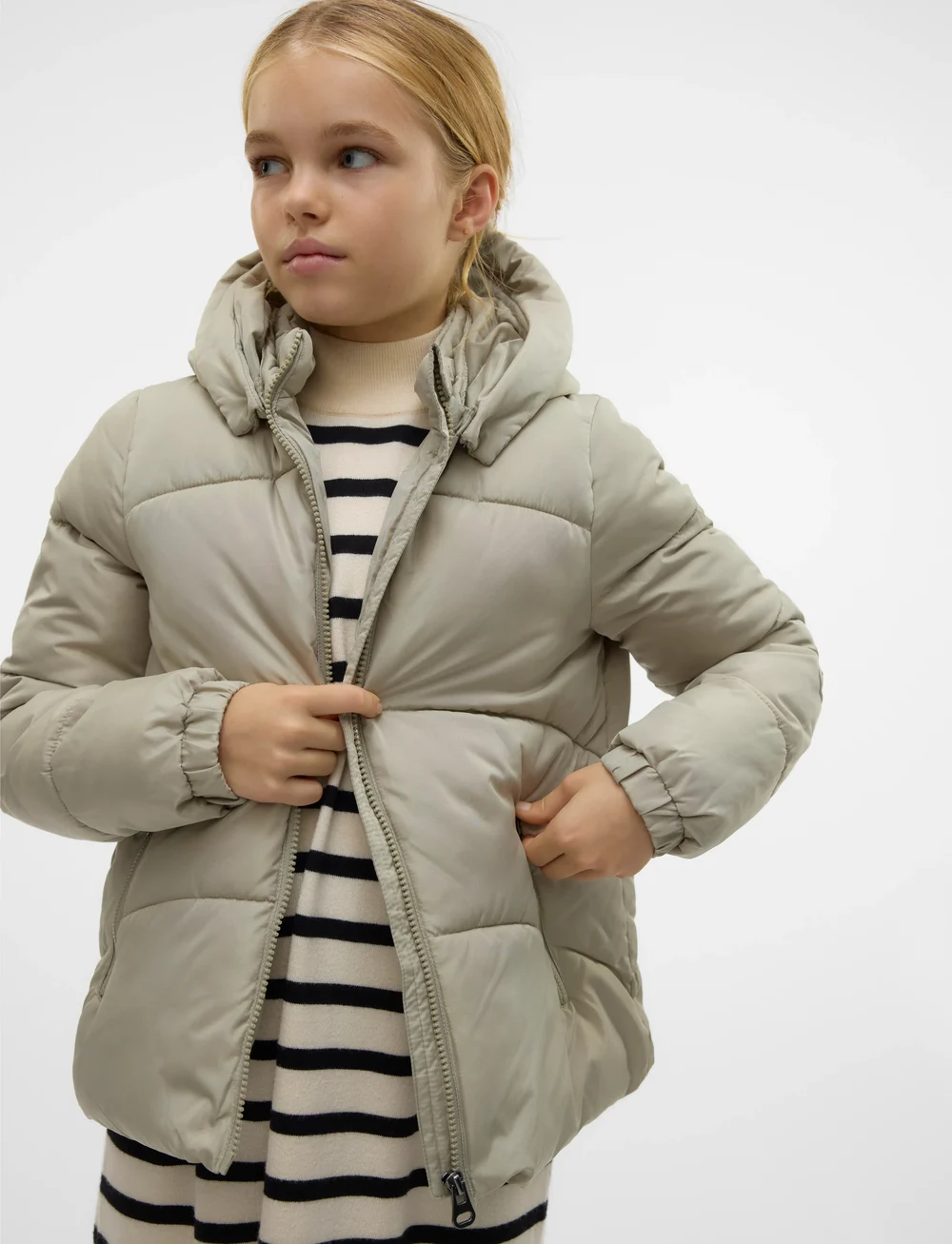 Vero Moda Girl - VMMARY SHORT JACKET GIRL - talvejope - abbey stone - 0