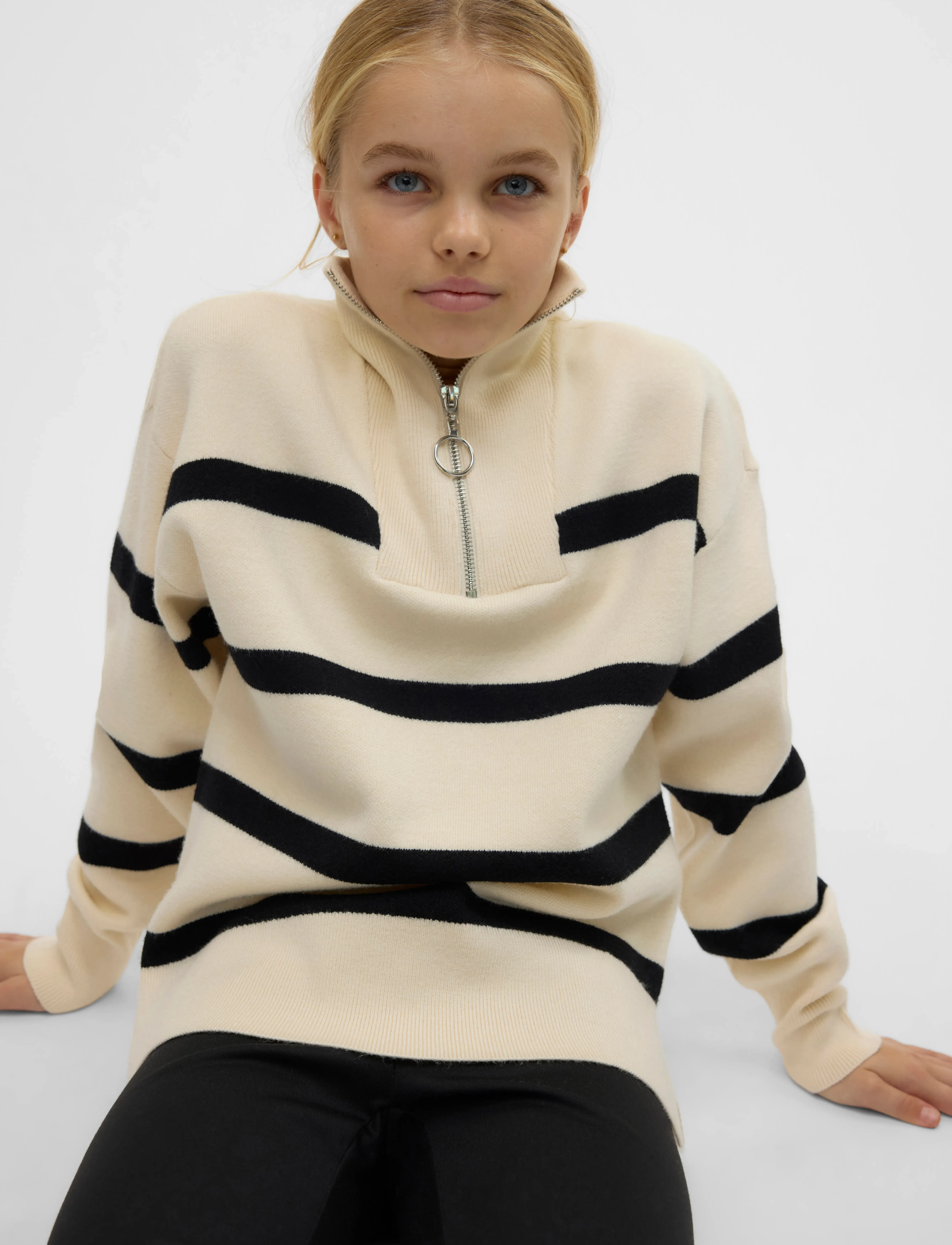 Vero Moda Girl - VMSABA LS HIGHNECK BLOUSE GA GIRL NOOS - pullover - birch - 3