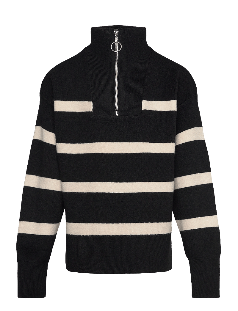 Vero Moda Girl - VMSABA LS HIGHNECK BLOUSE GA GIRL NOOS - neulepuserot - black - 1